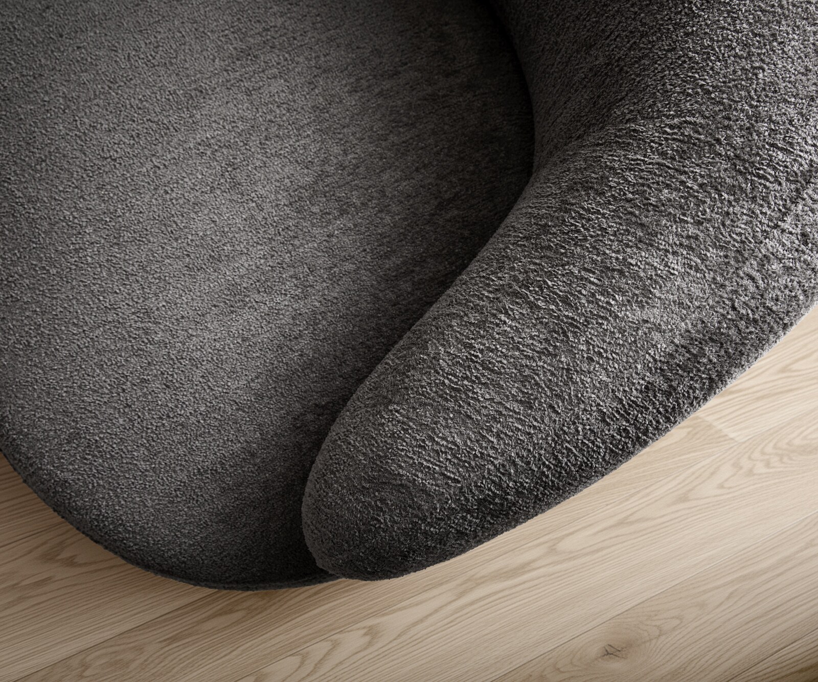 Loungesessel Nova 88x88 cm Bouclé Soft Schlamm 5