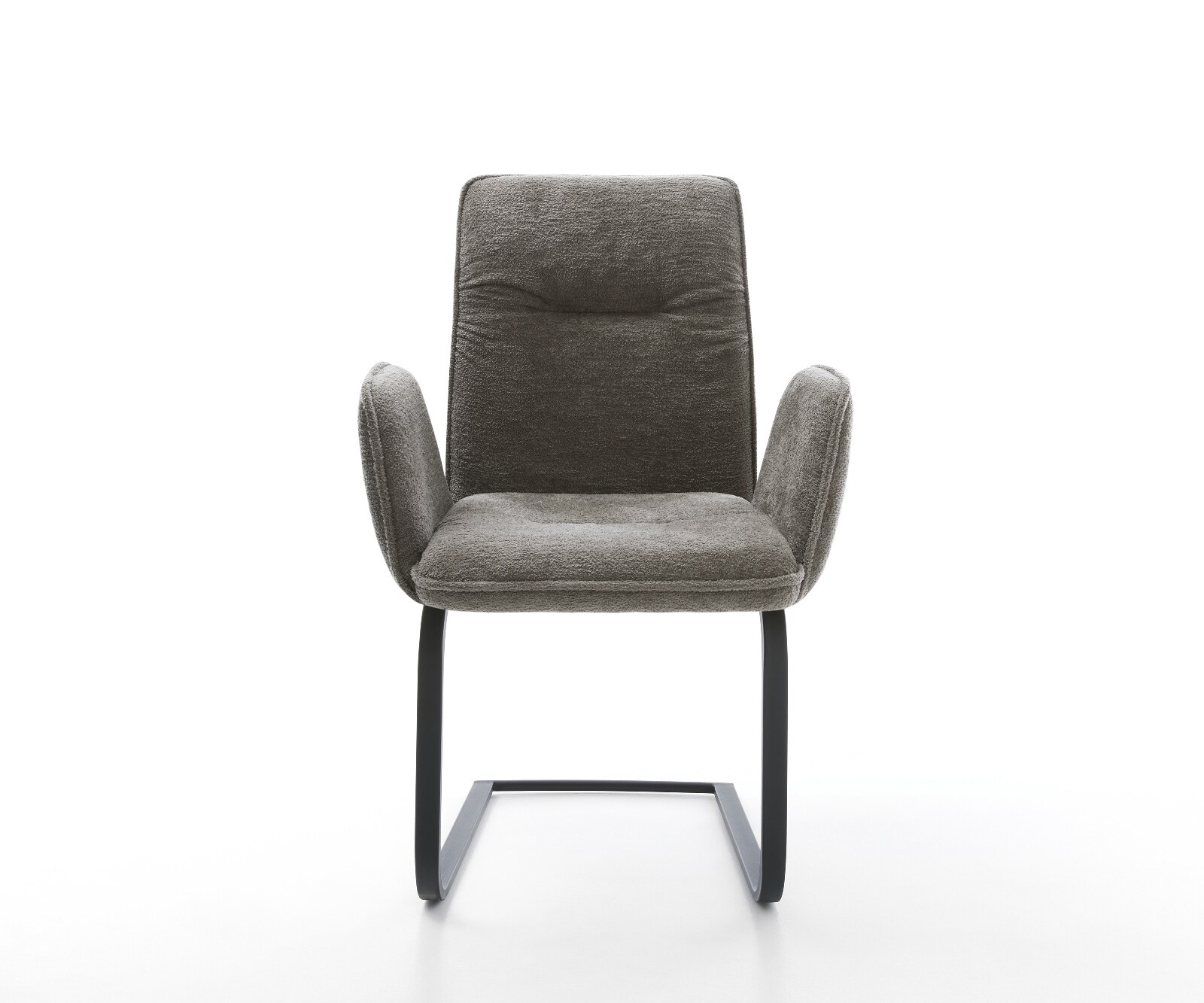 Freischwinger Vinja-Flex Bouclé Soft Schlamm Freischwinger flach Schwarz 1