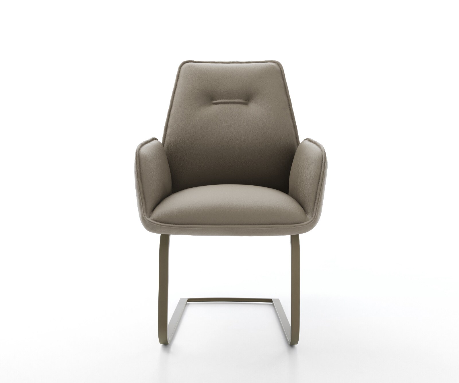 Cantilever Zoa-Flex cuir de vache couleur boue pied cantilever plat aspect titane 2