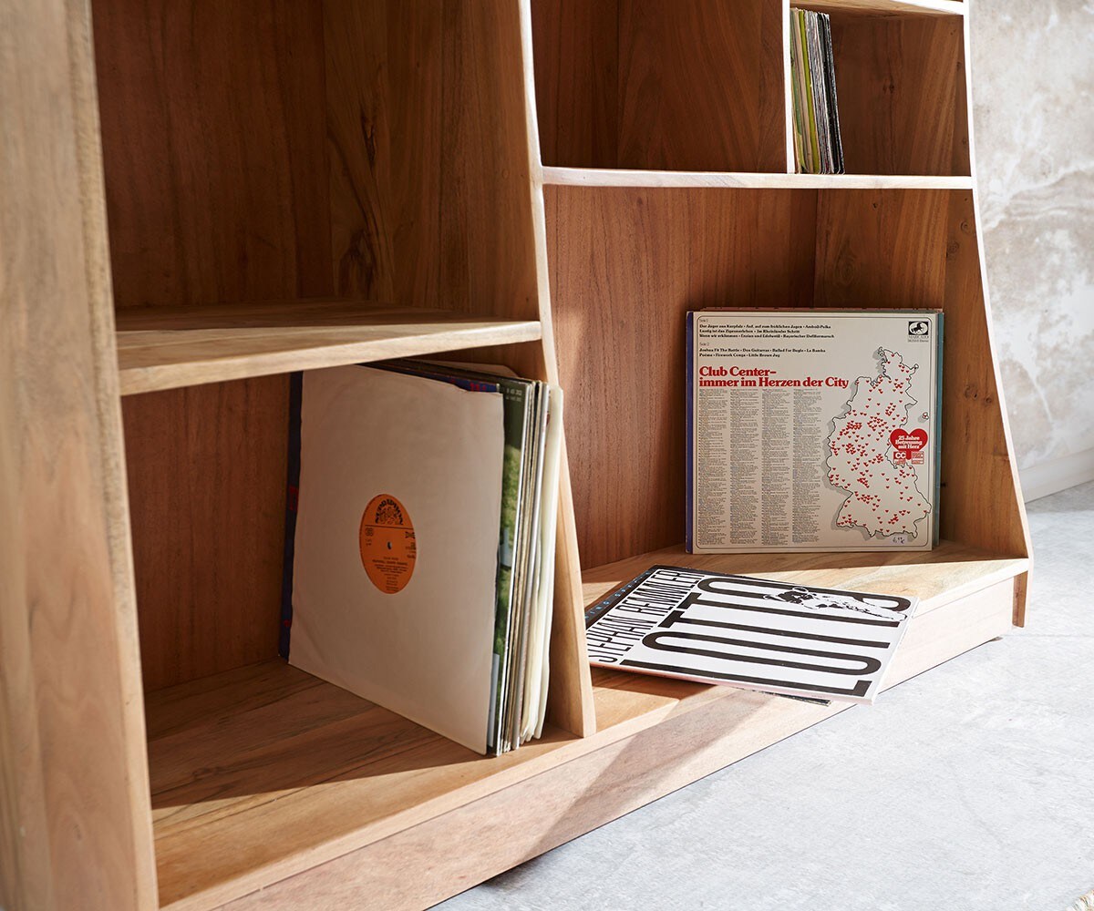 Étagère Live-Edge 121 cm acacia nature gauche étagère sur pied 6