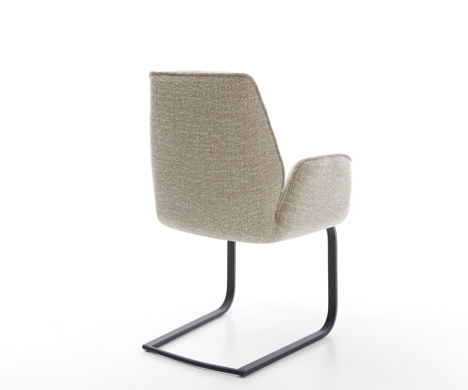 Cantilever Zoa-Flex tissu tissé doux beige pied cantilever plat noir resorts ensachés 4