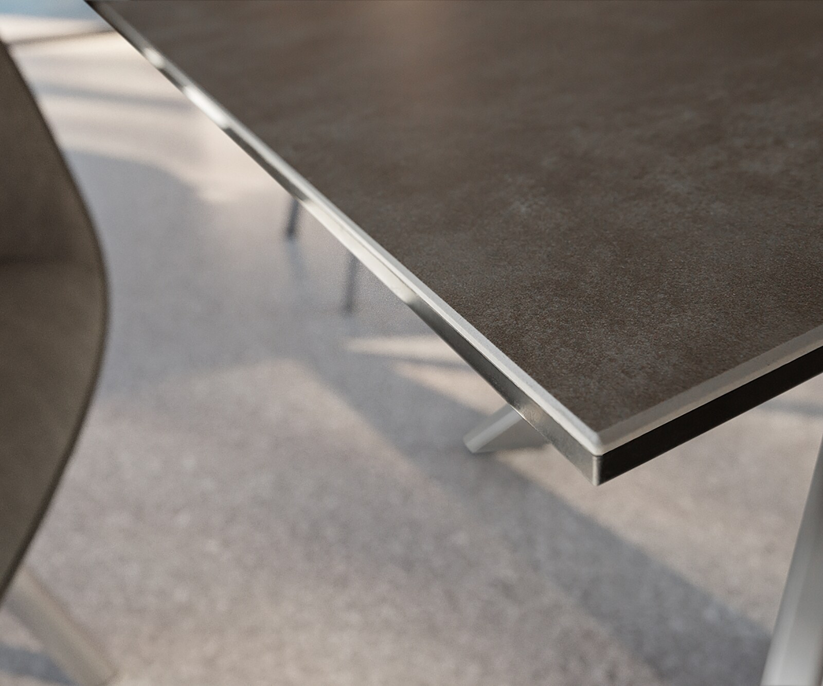 Table-manger Daven 160/200x90 cm céramique métal marron extensible 5