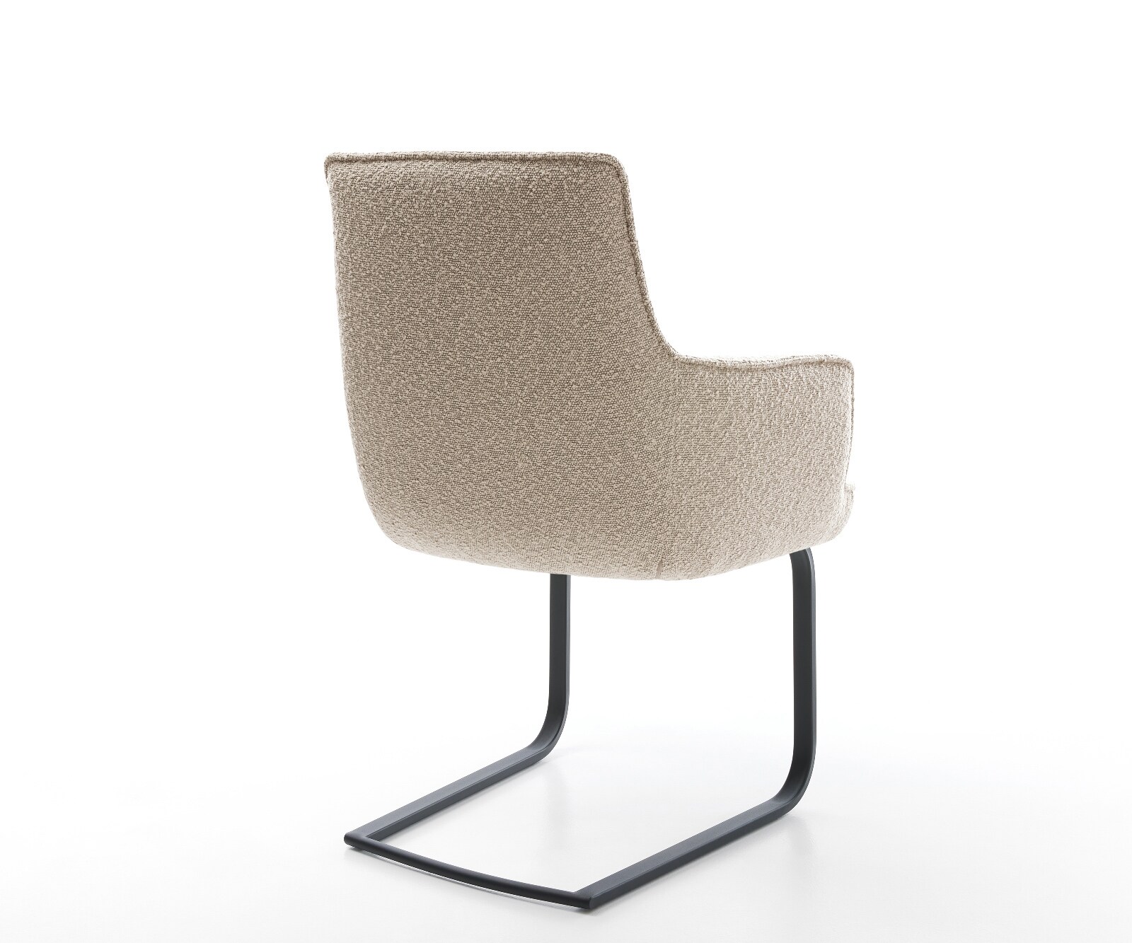 Cantilever Heira-Flex avec accoudoirs bouclé boue pied cantilever plat noir ressorts ensachés 4