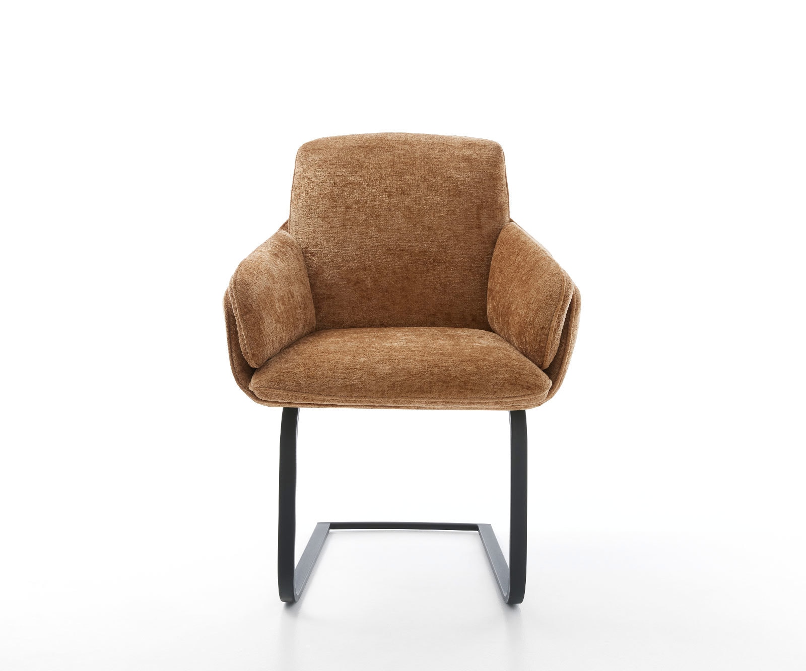 Freischwinger Luan-Flex mit Armlehnen Chenille Rost Freischwinger flach Schwarz 1 Freischwinger Luan-Flex mit Armlehnen Chenille Rost Freischwinger flach Schwarz 1