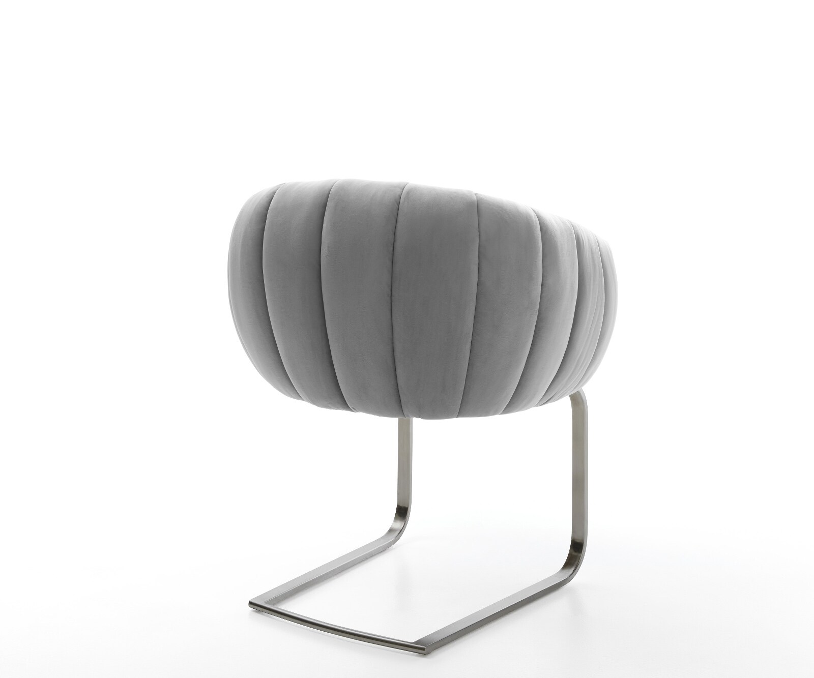 Freischwinger Jada-Flex Samt Grau Freischwinger flach Graphit Taschenfederkern 4