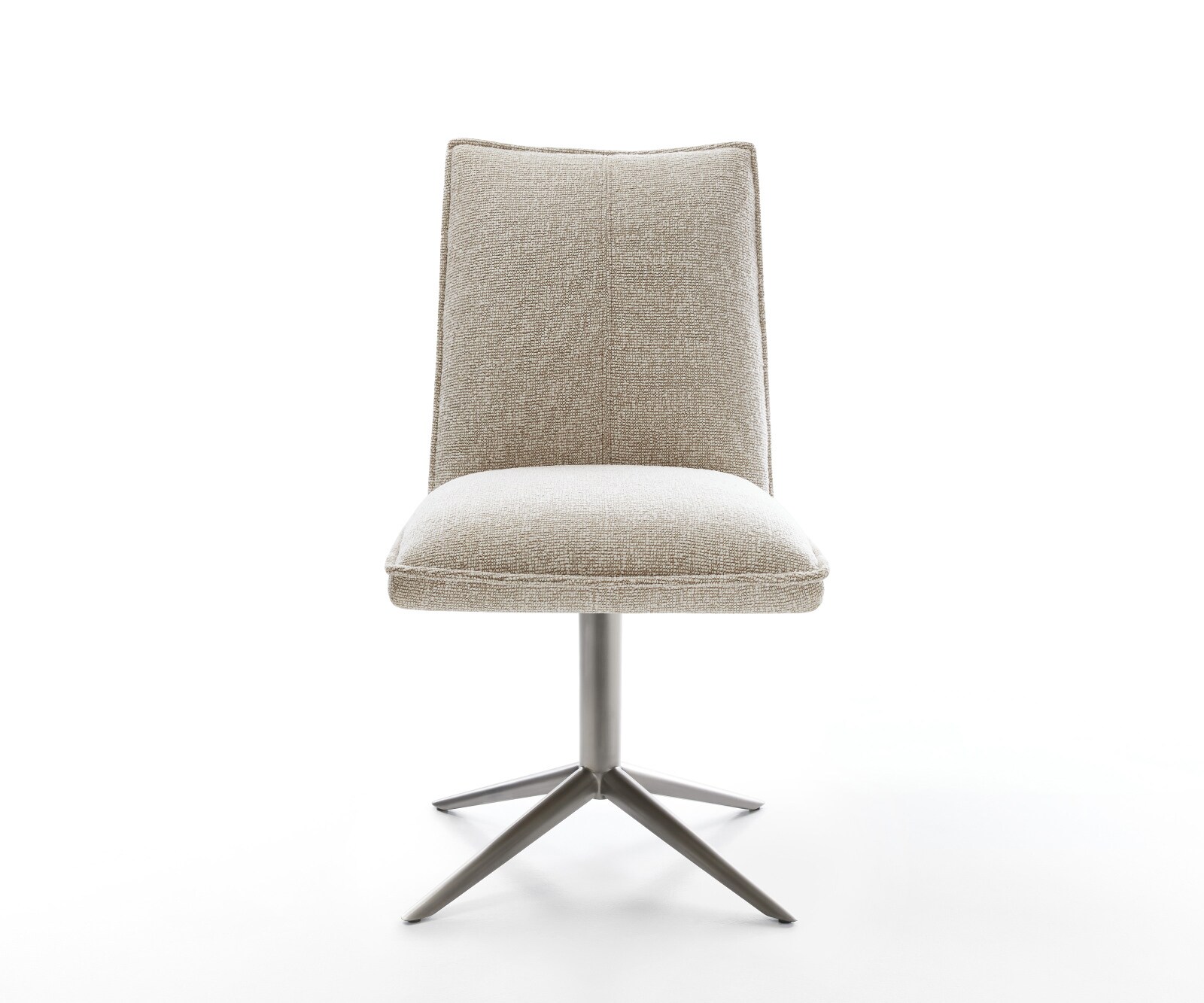 Chaise-pivotante Lelio-Flex tissu tissé doux beige pied de chaise 4 branches grafiete pivotement sur 360° fonction bascule resorts ensachés 2