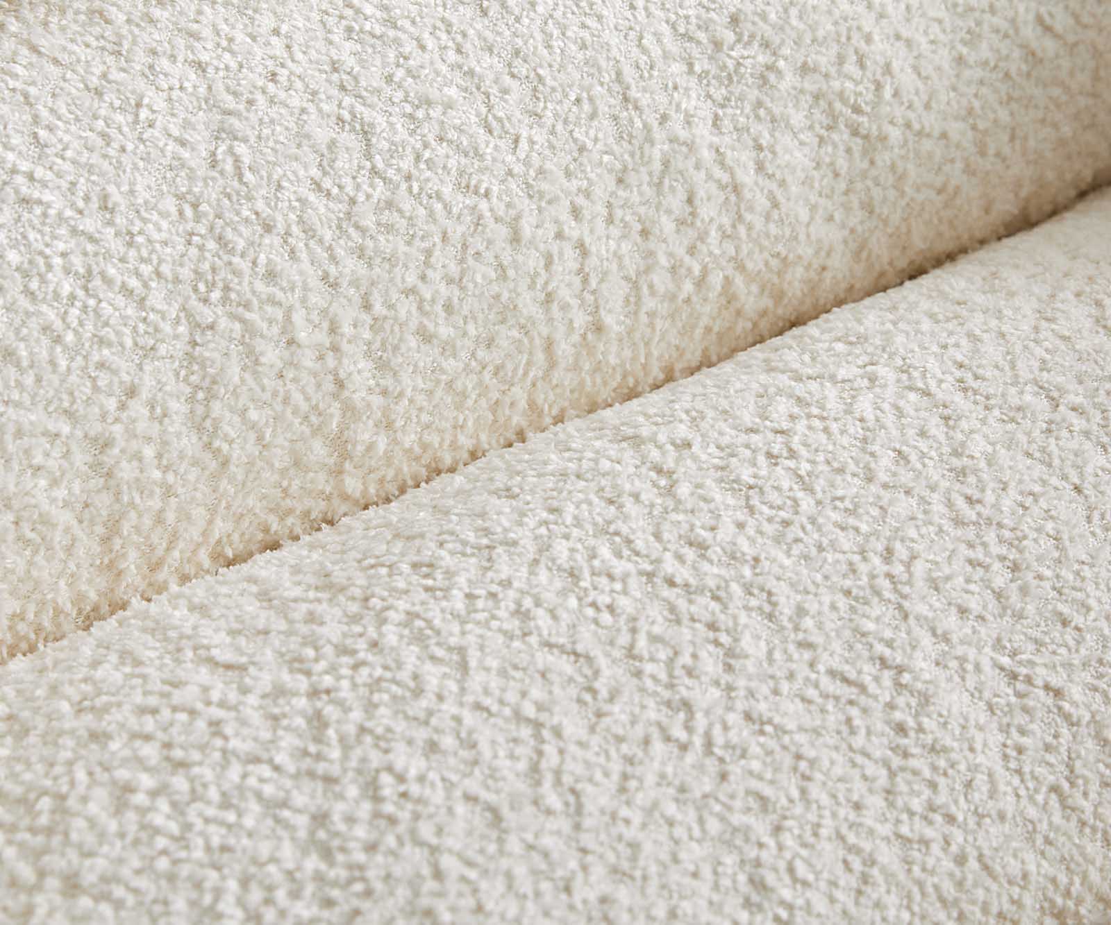 Lit avec sommier tapissier Dream-Well Bouclé blanc crème 200x200 cm avec matelas à ressorts ensachés et Visco-Surmatelas 2