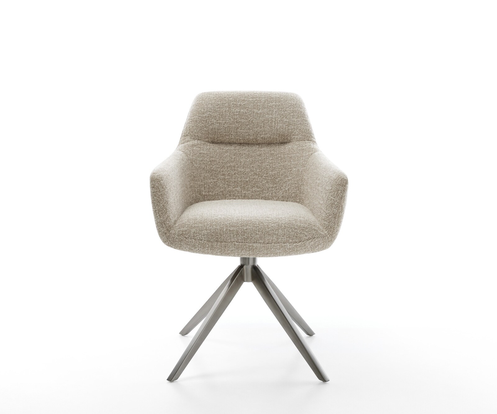 Chaise-pivotante Pejo-Flex tissu tissé doux beige pied croisé large grafiete pivotement sur 360° fonction bascule resorts ensachés 2
