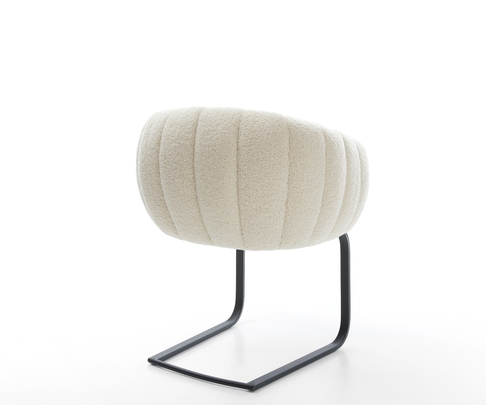 Freischwinger Jada-Flex Teddystoff Beige Freischwinger flach Schwarz Taschenfederkern 5