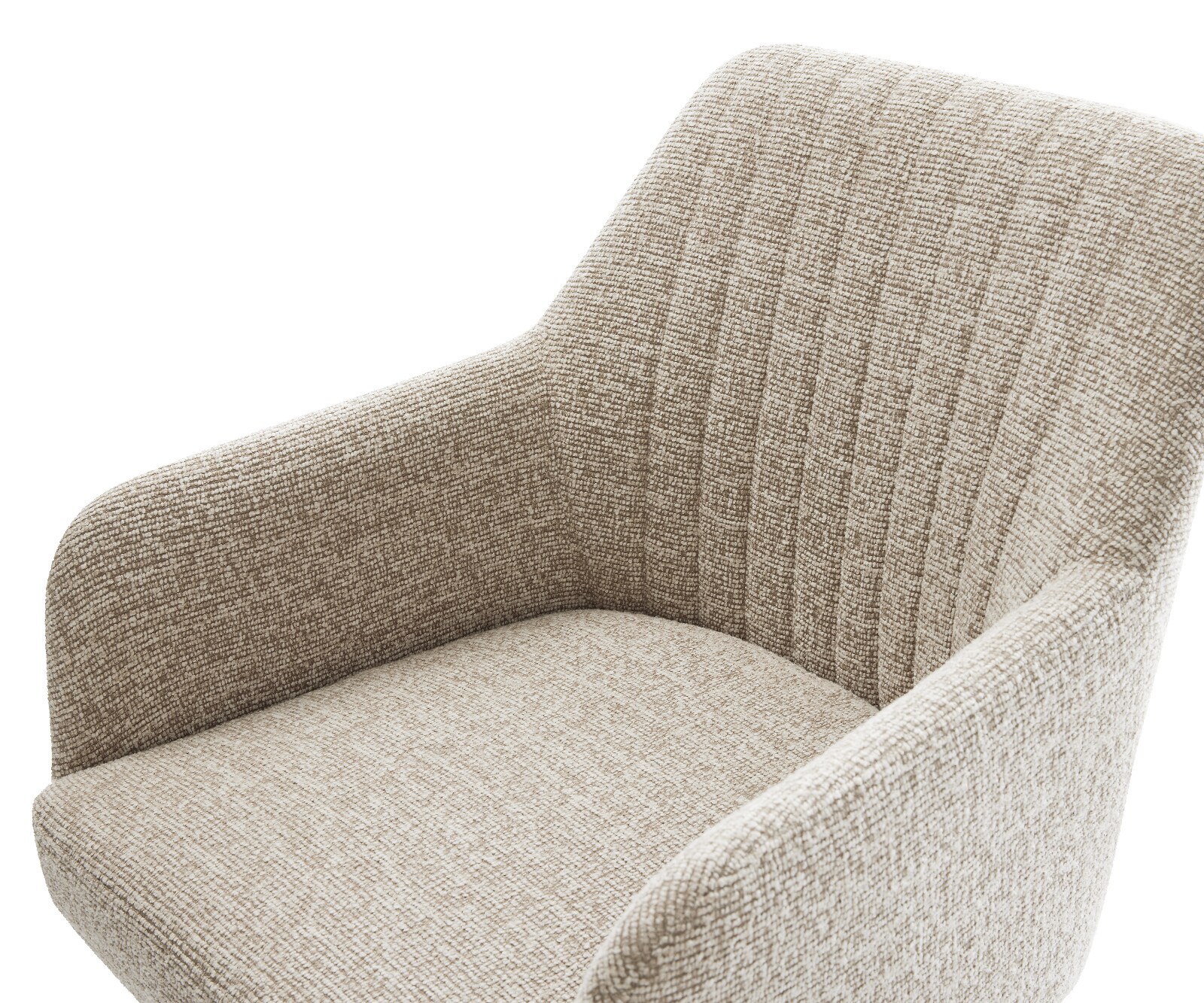 Drehstuhl Greg-Flex Webstoff Soft Beige Kreuzgestell breit Effektfinish Titan 360° drehbar Wippfunktion Taschenfederkern 3