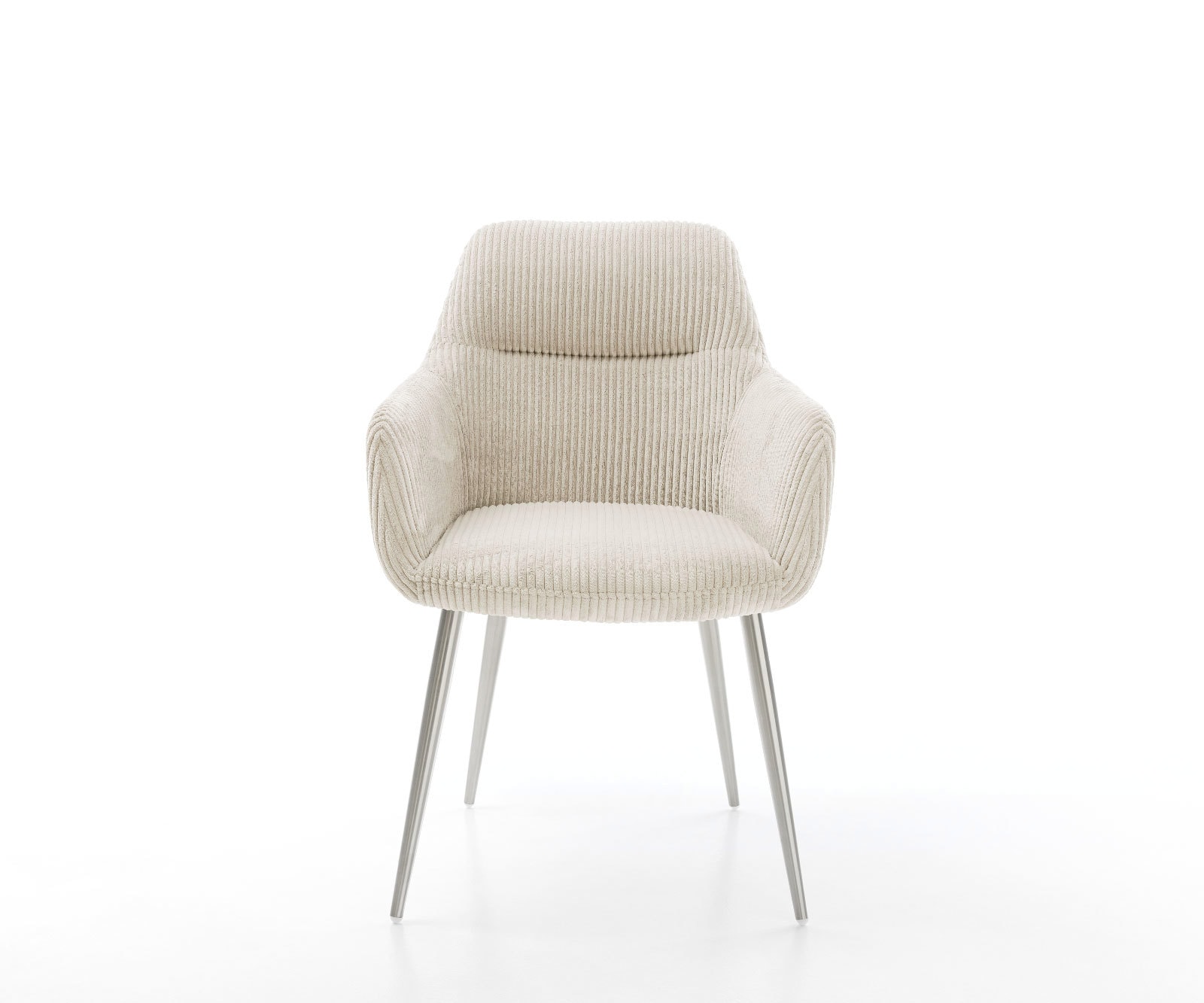 Esszimmerstuhl Pejo-Flex Cord Beige 4-Fuß konisch Edelstahl Taschenfederkern 2