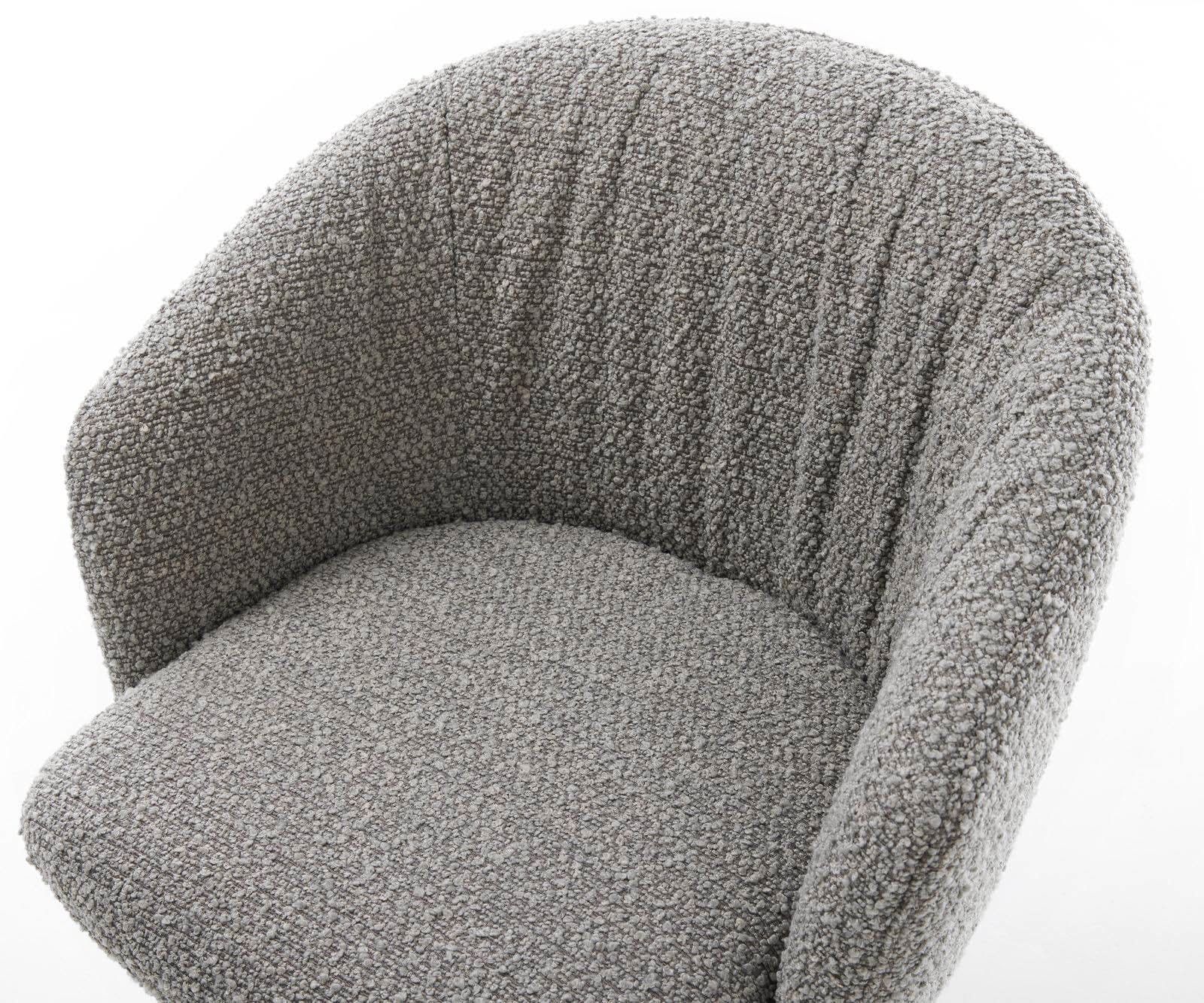 Drehstuhl Caja-Flex mit Armlehnen Bouclé Silbergrau Kreuzgestell breit Effektfinish Titan 360° drehbar Taschenfederkern 3 Drehstuhl Caja-Flex mit Armlehnen Bouclé Silbergrau Kreuzgestell breit Effektfinish Titan 360° drehbar Taschenfederkern 3