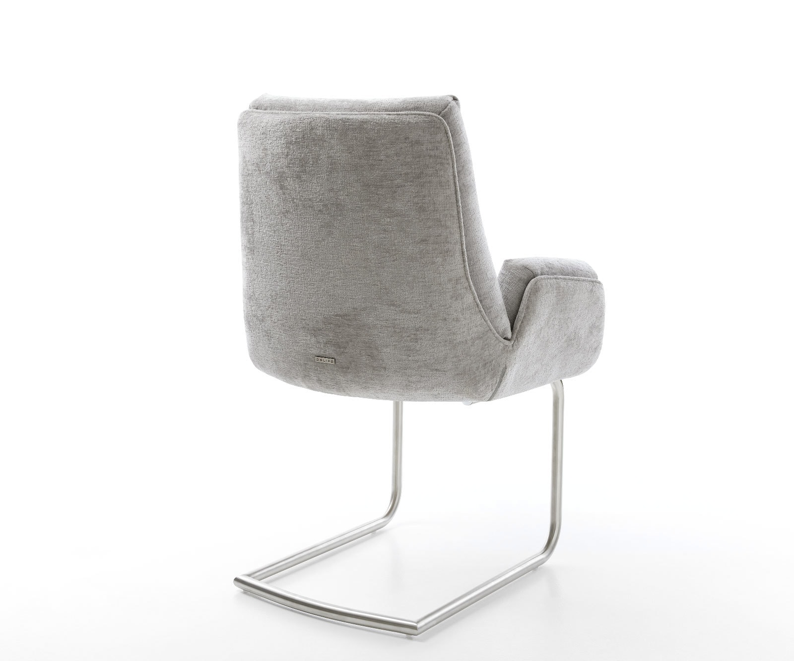 Freischwinger Clea-Flex Chenille Silbergrau Freischwinger rund Edelstahl 4 Freischwinger Clea-Flex Chenille Silbergrau Freischwinger rund Edelstahl 4