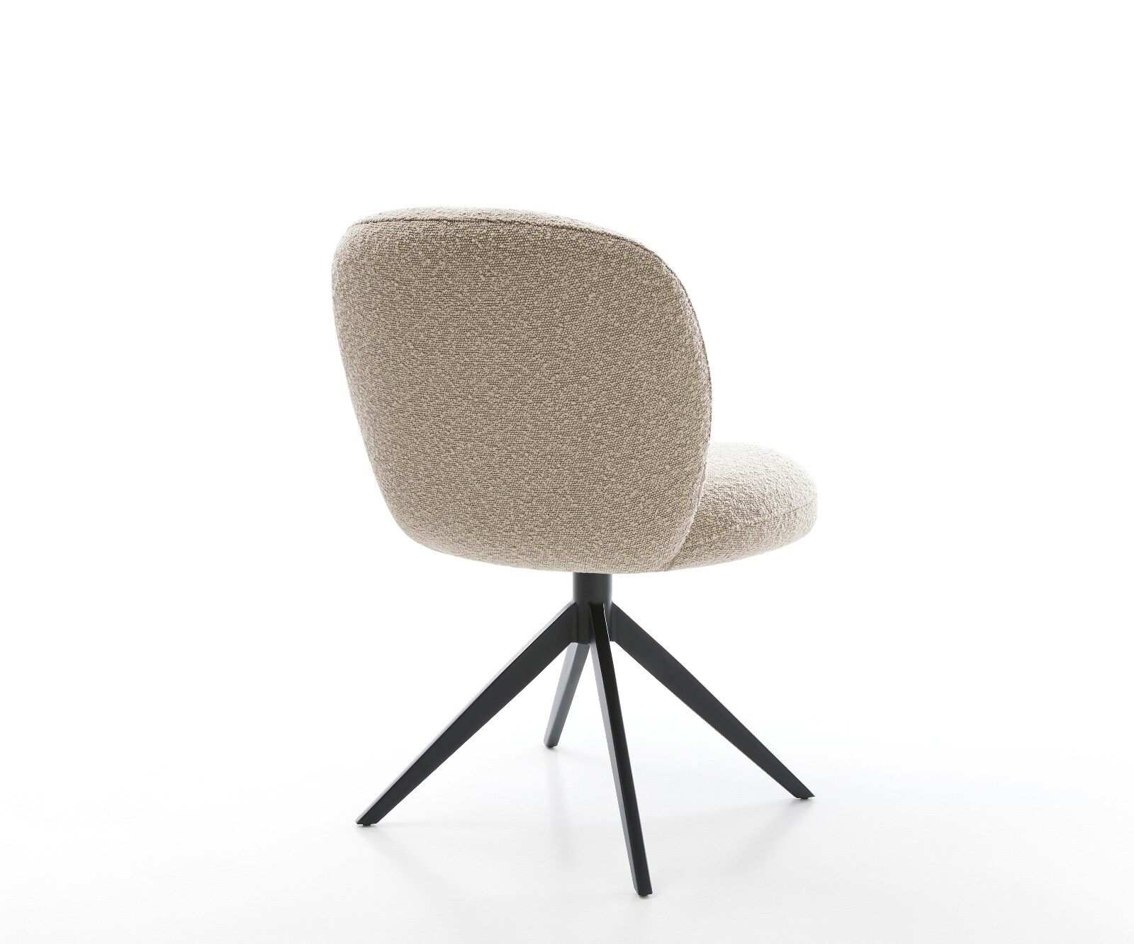 Chaise-pivotante Nube-Flex bouclé boue pied croisé large noir pivotement sur 360° fonction bascule ressorts ensachés 4