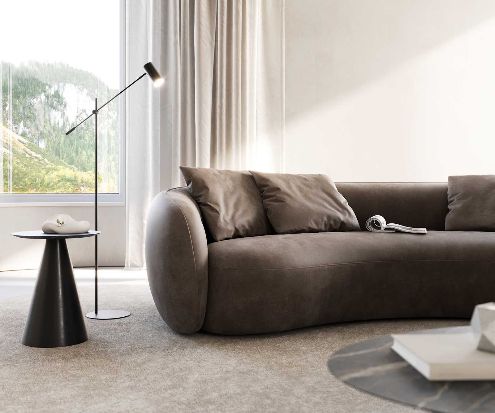 3-Sitzer Larna 260x120 cm Mikrofaser Taupe Vintage 5 3-Sitzer Larna 260x120 cm Mikrofaser Taupe Vintage 5