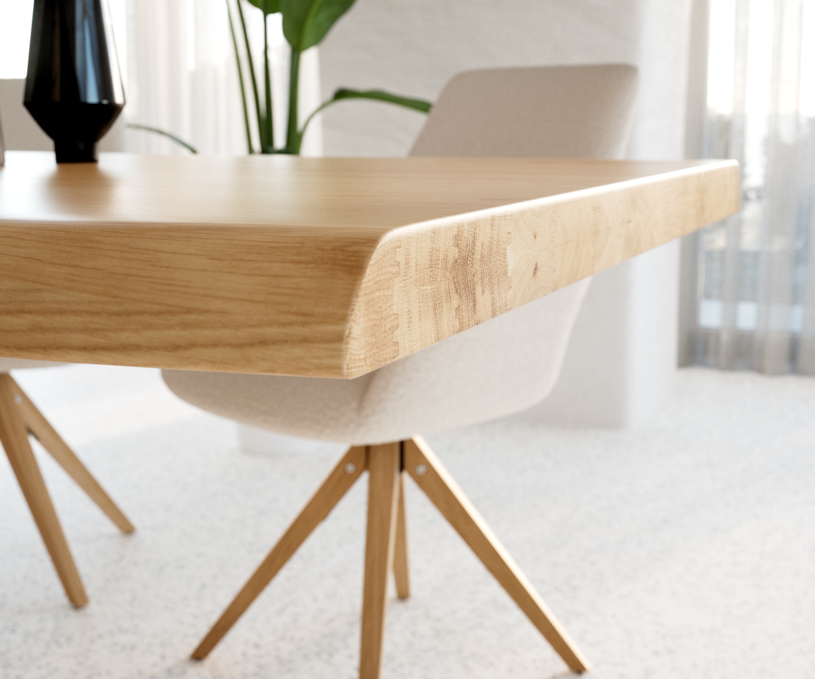 Esstisch Edge 200x100 Eiche Natur Edelstahl Breit Live-Edge 4 Esstisch Edge 200x100 Eiche Natur Edelstahl Breit Live-Edge 4