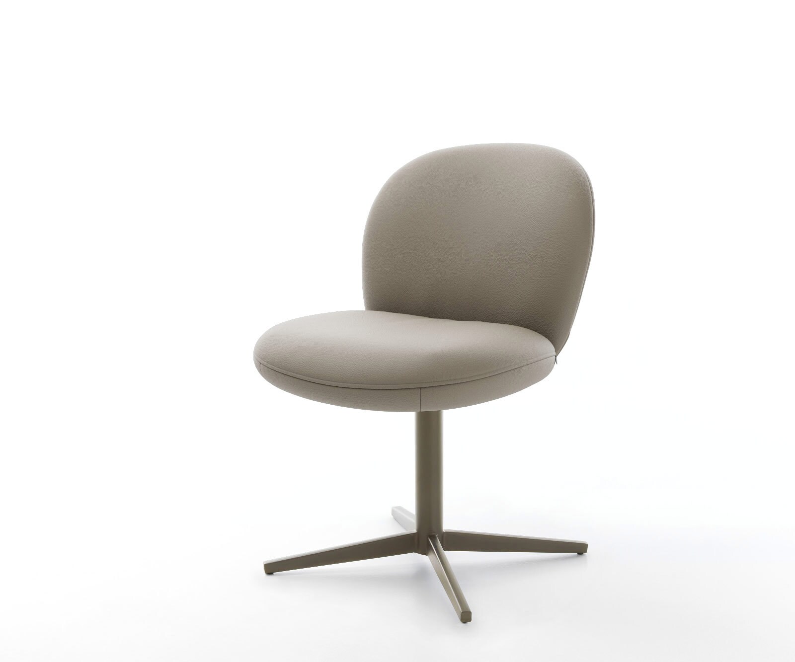 Drehstuhl Nube-Flex Echt-Leder Schlamm Fußkreuz Effektfinish Titan 360° drehbar Taschenfederkern 1