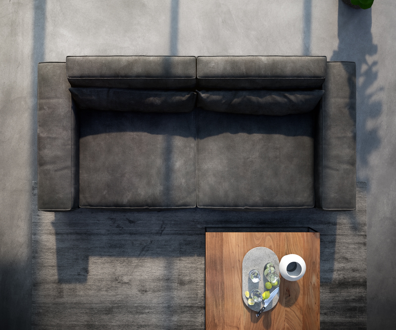 Big-Sofa Sirpio XL 270x130 cm Lederimitat Vintage Anthrazit 3 Big-Sofa Sirpio XL 270x130 cm Lederimitat Vintage Anthrazit 3