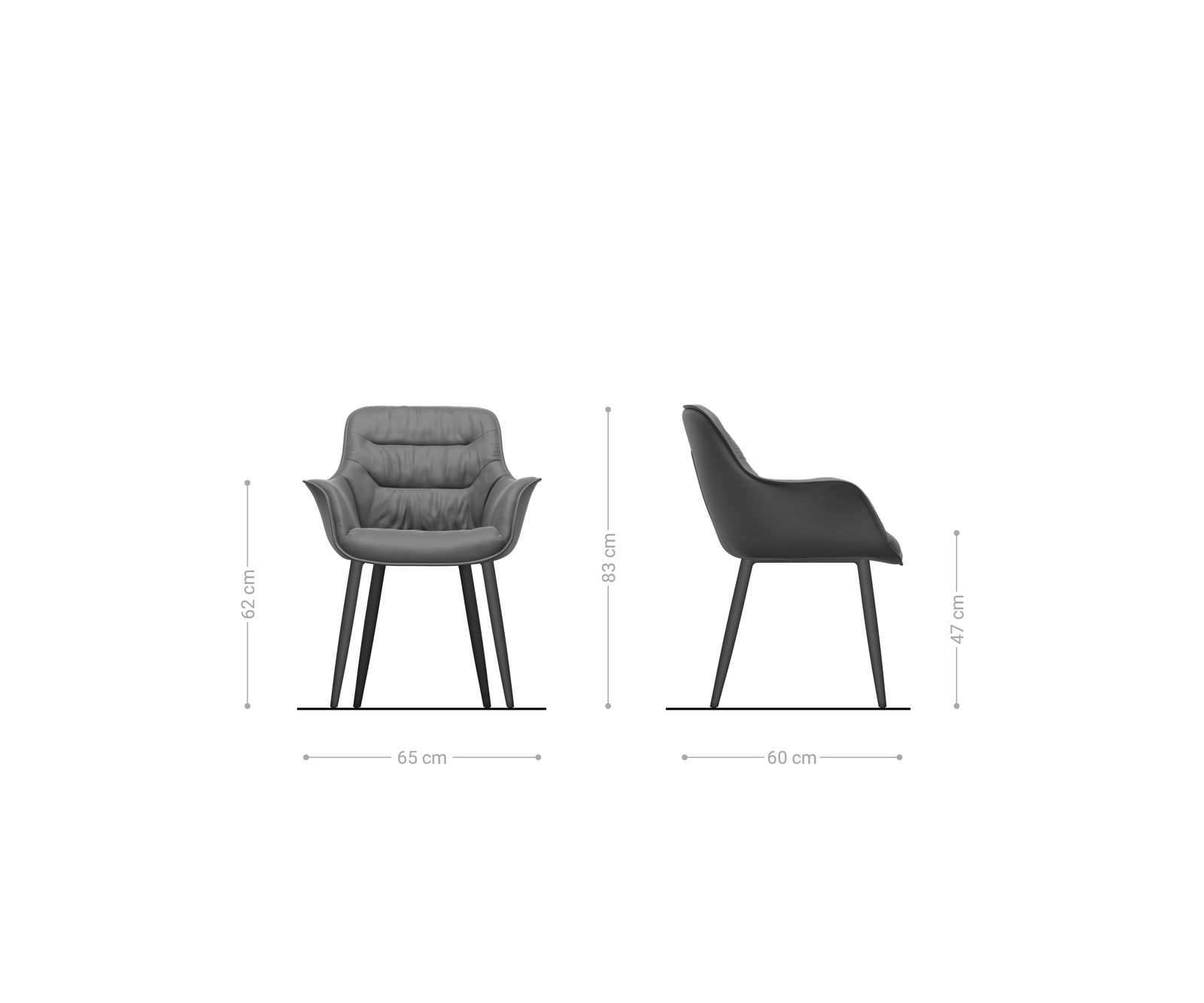 Esszimmerstuhl Kaira-Flex Webstoff Soft Beige 4-Fuß konisch Edelstahl 5