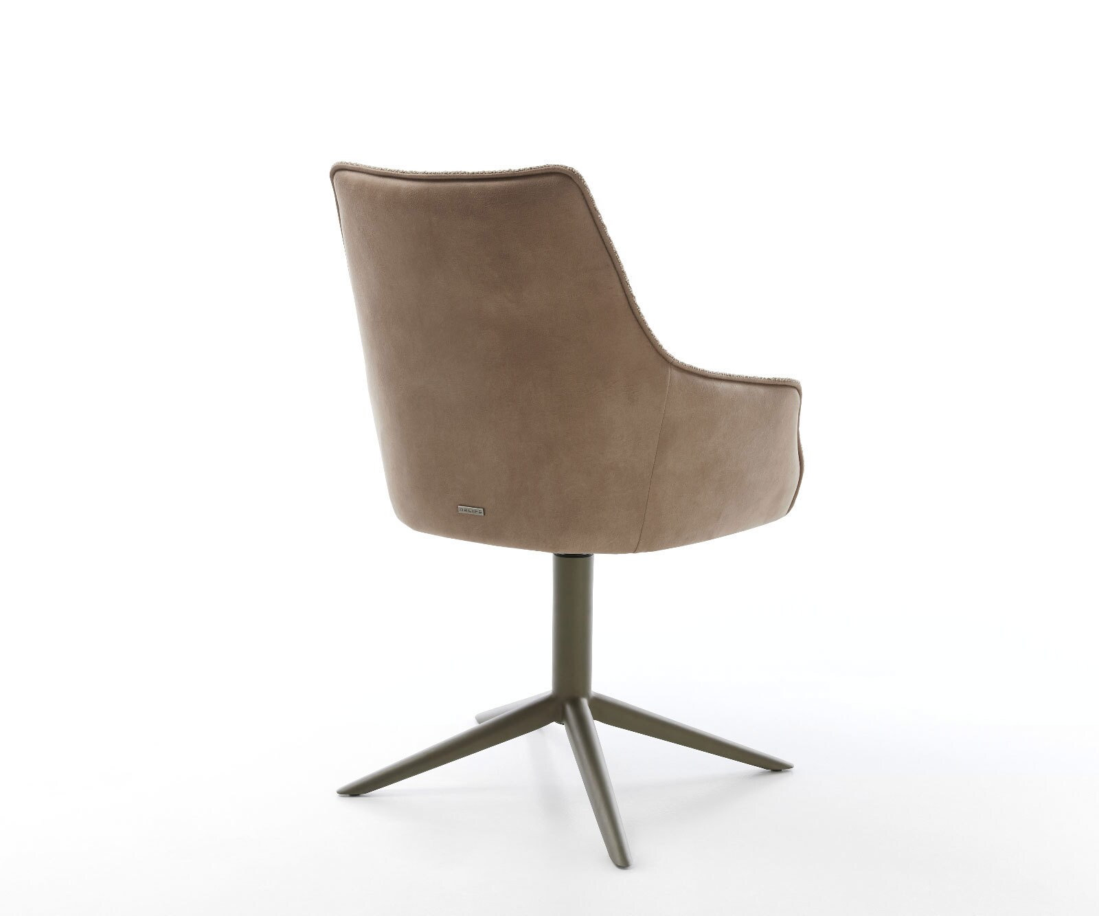 Chaise-pivotante Alja-Flex avec accoudoirs tissu mixte couleur boue pied de chaise 4 branches aspect titane pivotement sur 360° fonction bascule ressorts ensachés 4 Chaise-pivotante Alja-Flex avec accoudoirs tissu mixte couleur boue pied de chaise 4 branches aspect titane pivotement sur 360° fonction bascule ressorts ensachés 4