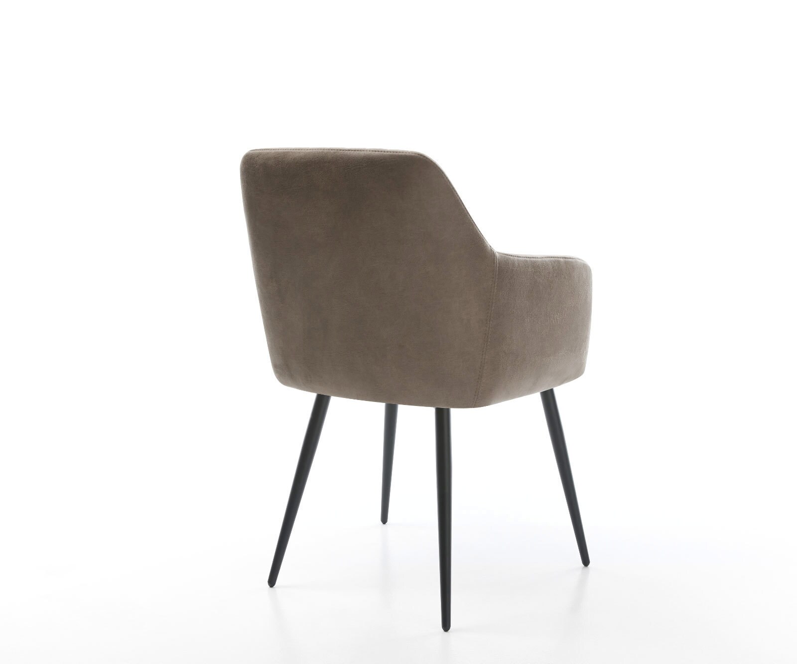 Esszimmerstuhl Greg-Flex Mikrofaser Taupe Vintage 4-Fuß konisch Schwarz Taschenfederkern 4 Esszimmerstuhl Greg-Flex Mikrofaser Taupe Vintage 4-Fuß konisch Schwarz Taschenfederkern 4