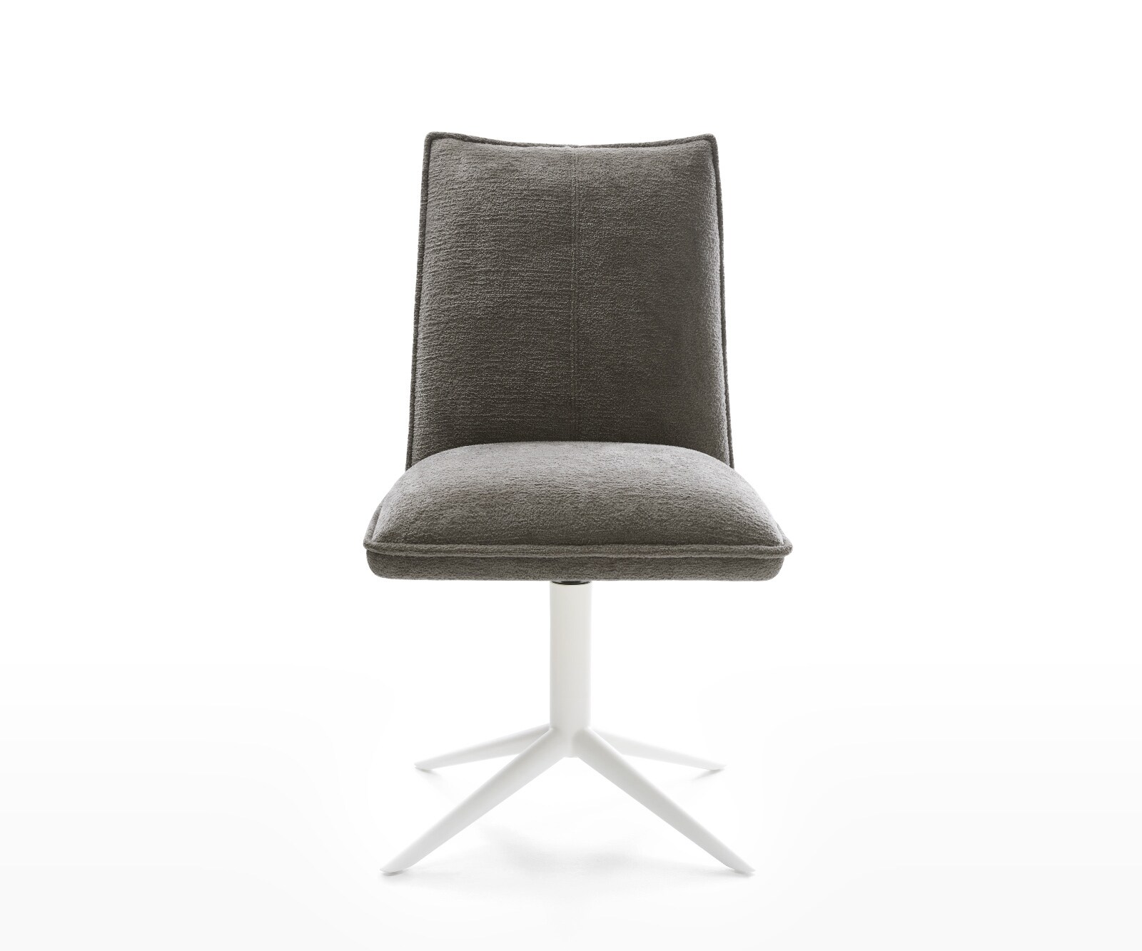 Chaise-pivotante Lelio-Flex bouclé doux couleur boue pied de chaise 4 branches blanc pivotement sur 360° fonction bascule resorts ensachés 2