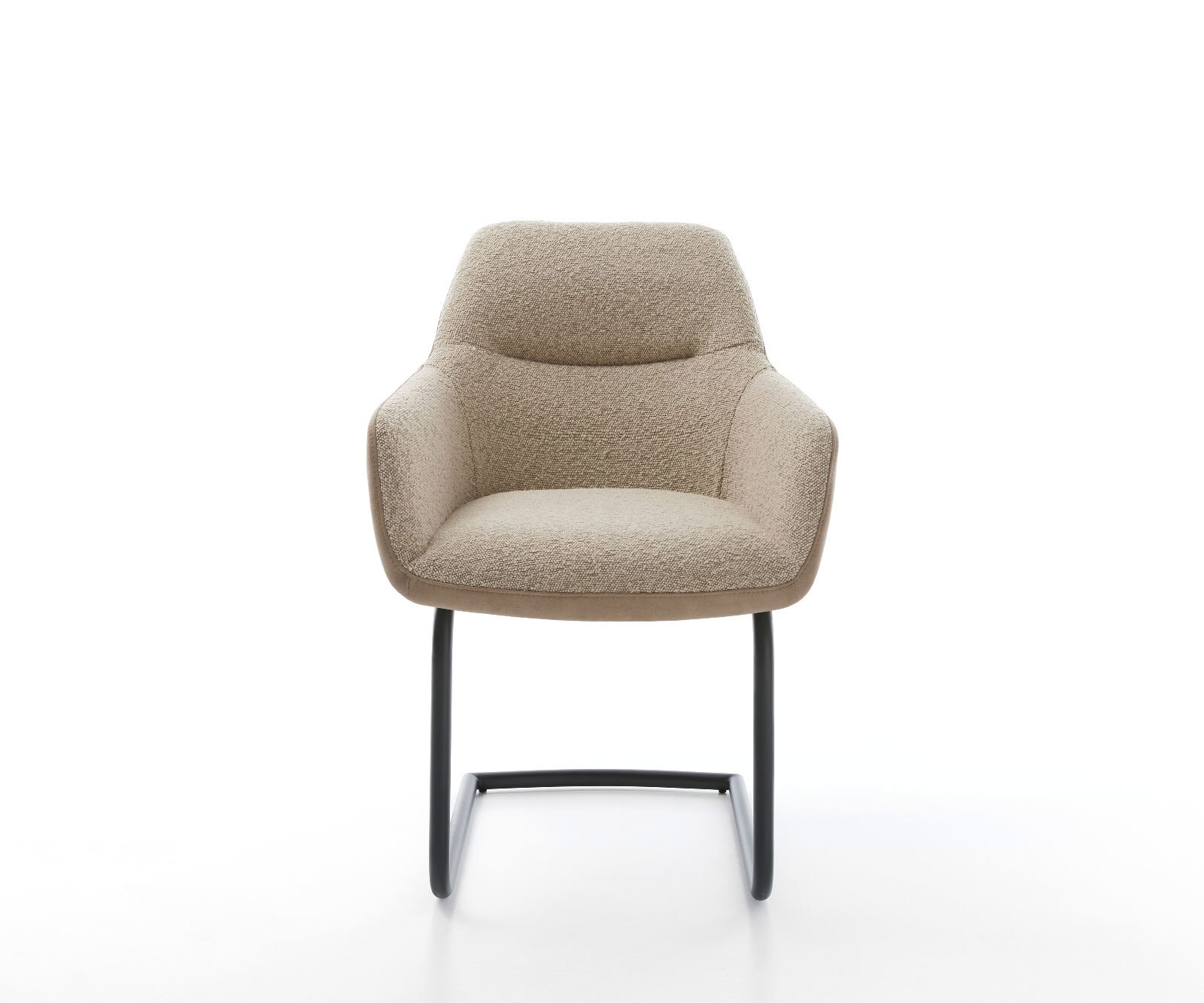 Cantilever Pejo-Flex tissu mixte couleur boue pied cantilever rond noir ressorts ensachés 1