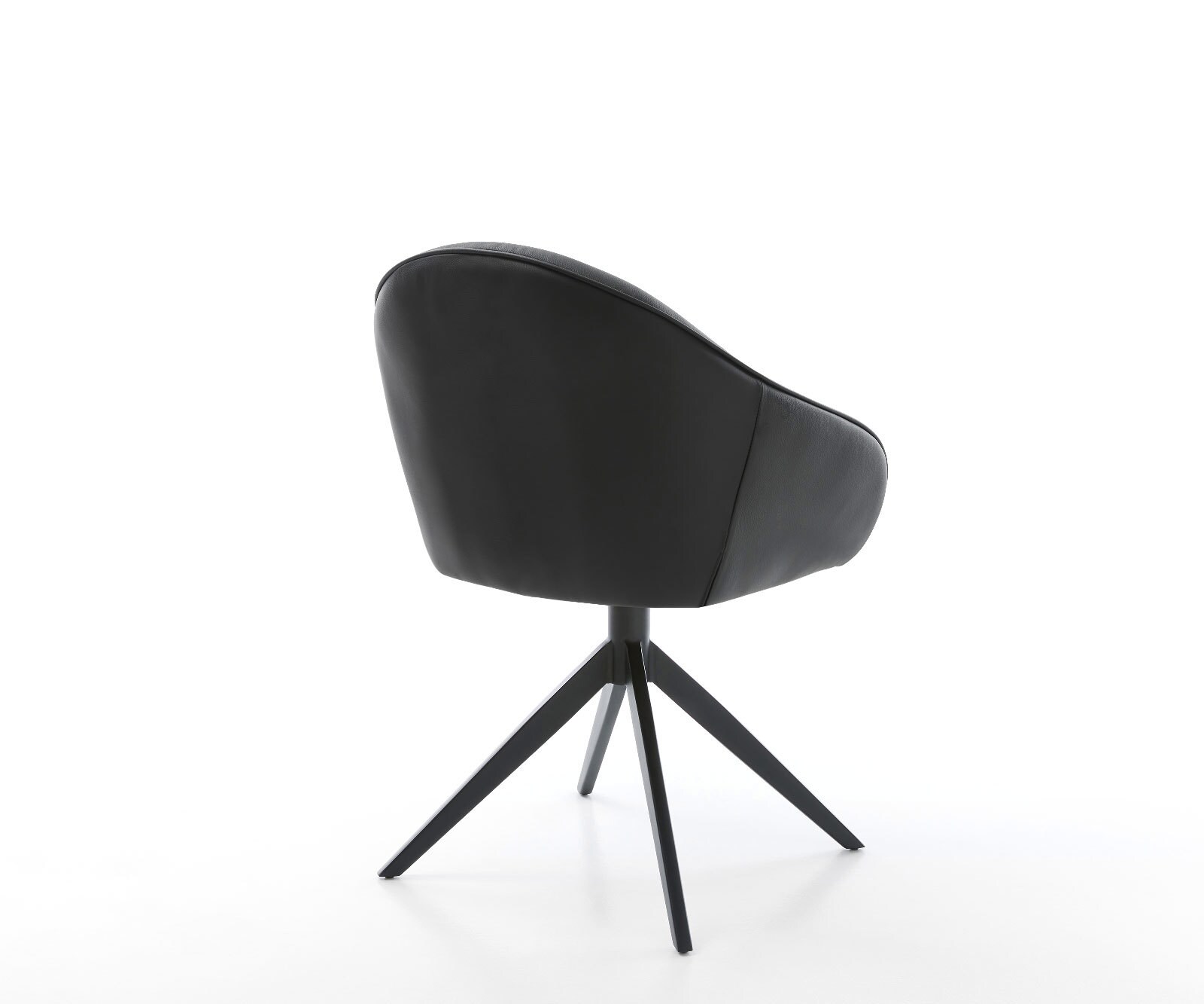 Chaise-pivotante Gaio-Flex cuir de vache noir pied croisé large noir pivotement sur 360° fonction bascule 5
