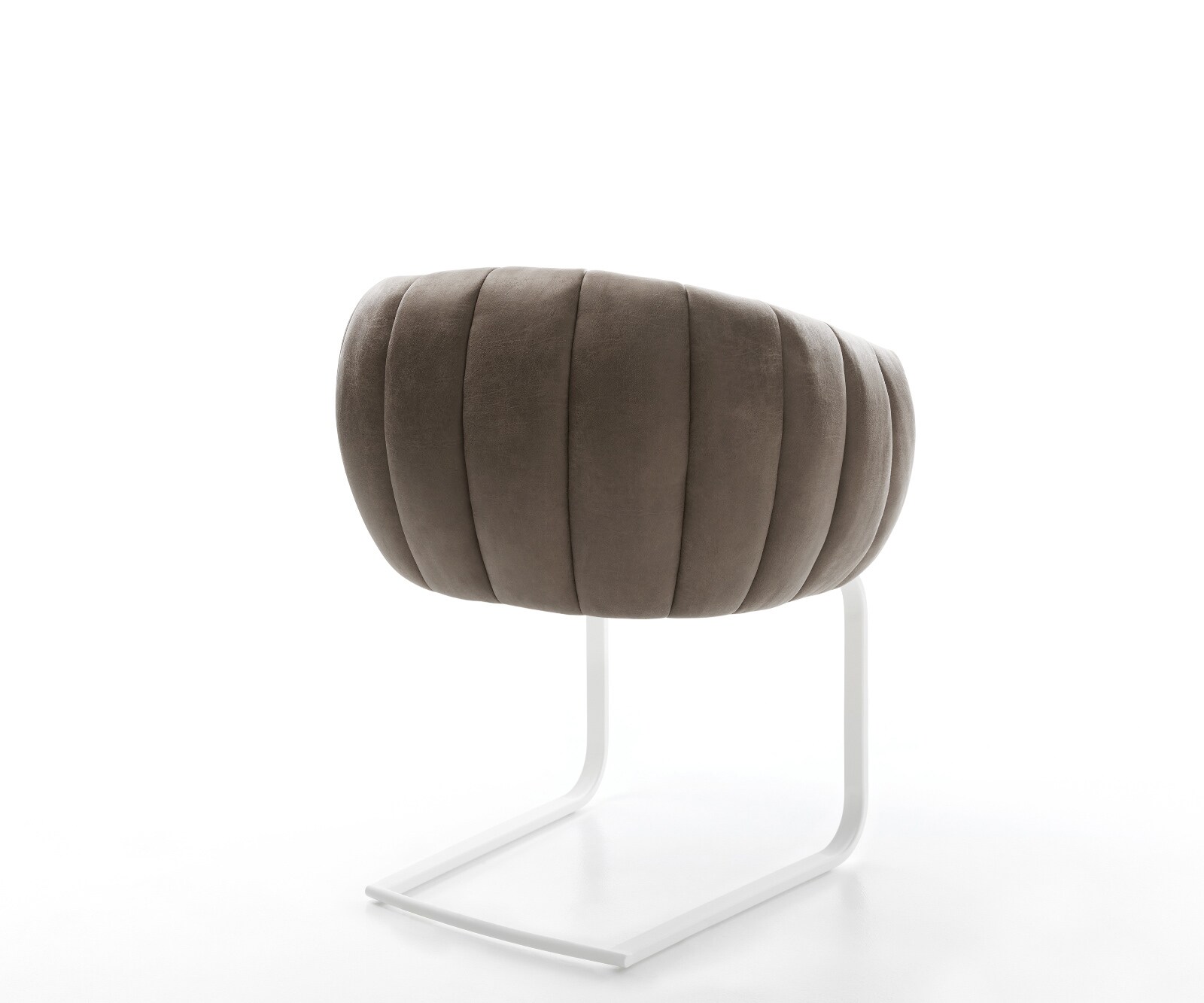 Cantilever Jada-Flex microvelours taupe vintage pied cantilever plat blanc ressorts ensachés 4