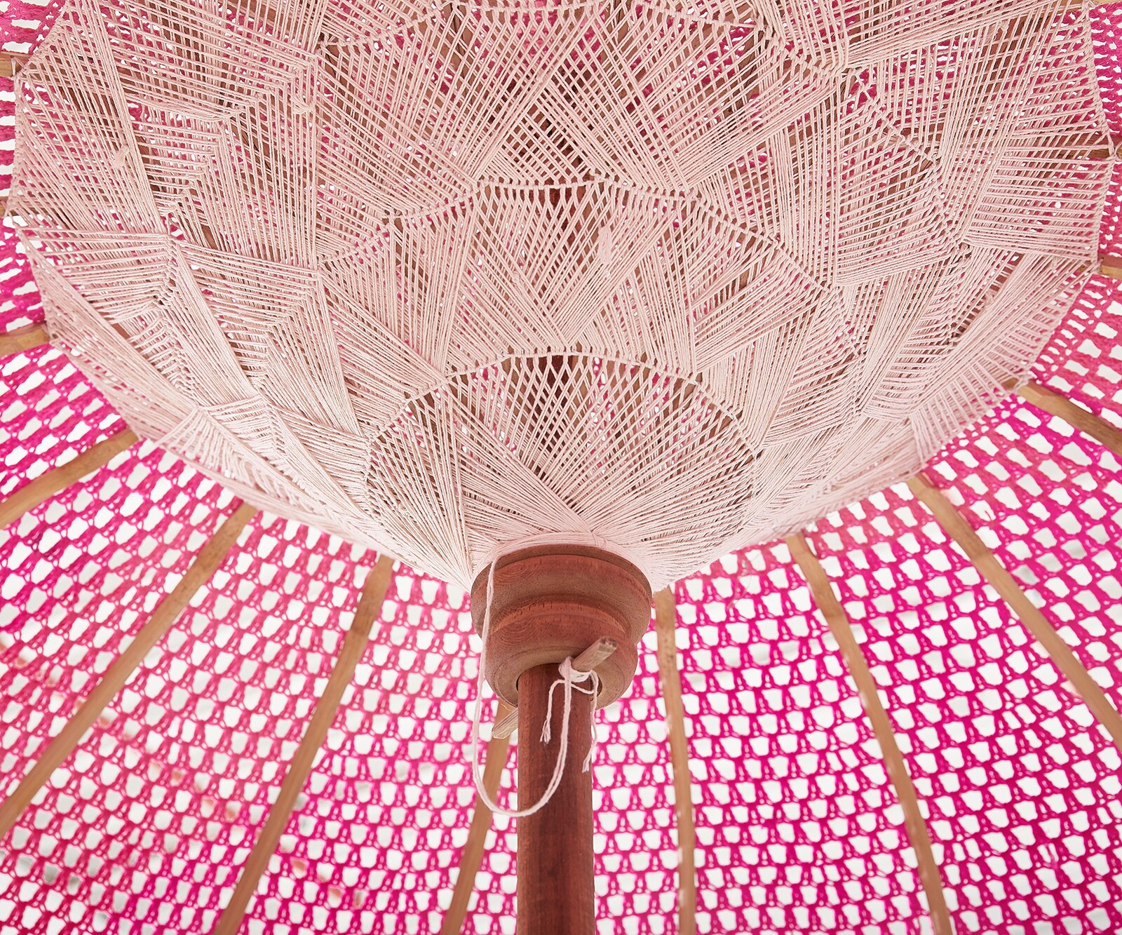 Sonnenschirm Makrame pink D200 H250 cm (Grundartikel) 4