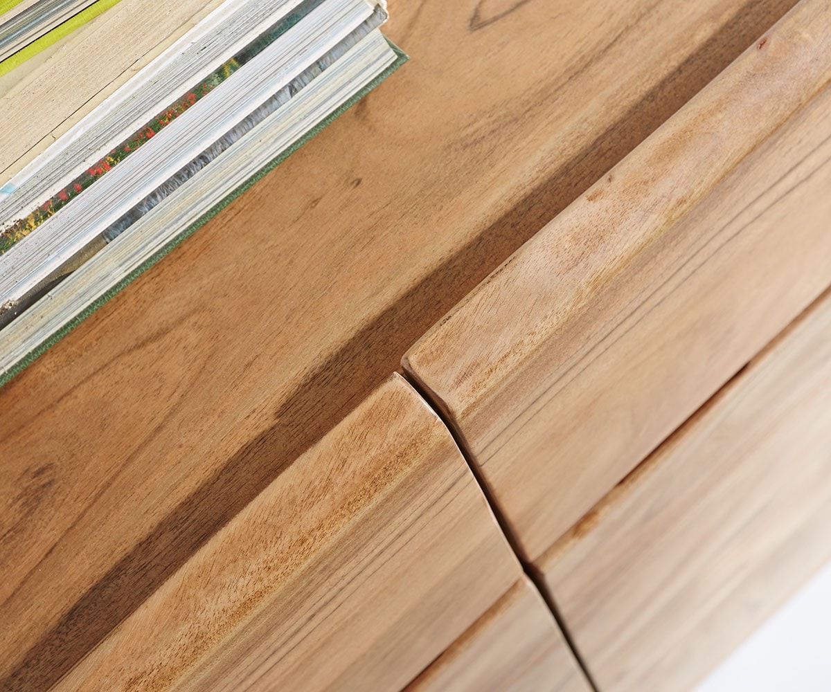 Sideboard Live-Edge 172 cm Akazie Natur 4 Türen 4 Schübe 3 Sideboard Live-Edge 172 cm Akazie Natur 4 Türen 4 Schübe 3