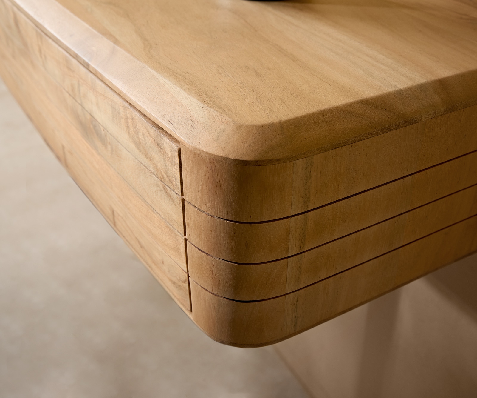 Konsolentisch Nagaru 125x40 cm Akazie Aura 2 Schubladen schwebend 4 Konsolentisch Nagaru 125x40 cm Akazie Aura 2 Schubladen schwebend 4