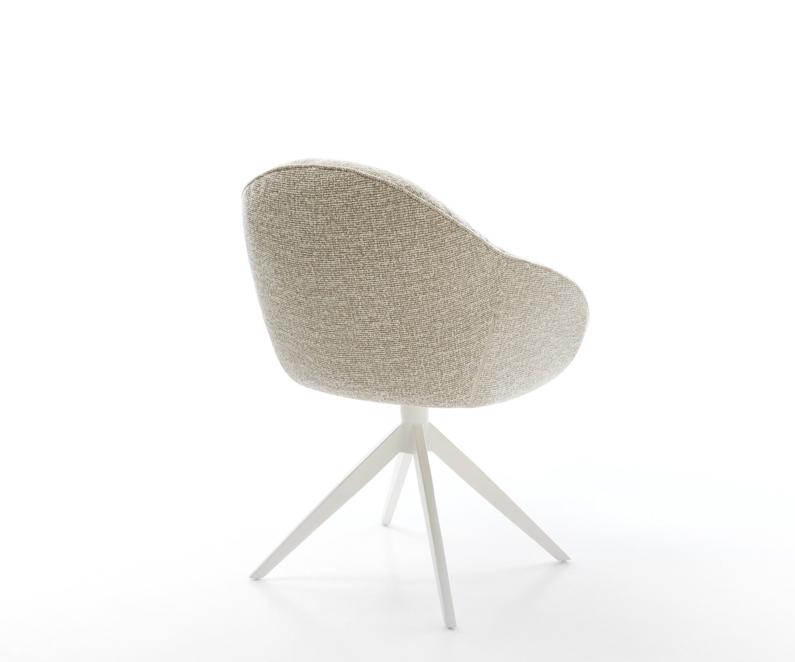 Drehstuhl Gaio-Flex Webstoff Soft Beige Kreuzgestell breit Weiß 360° drehbar Wippfunktion 5