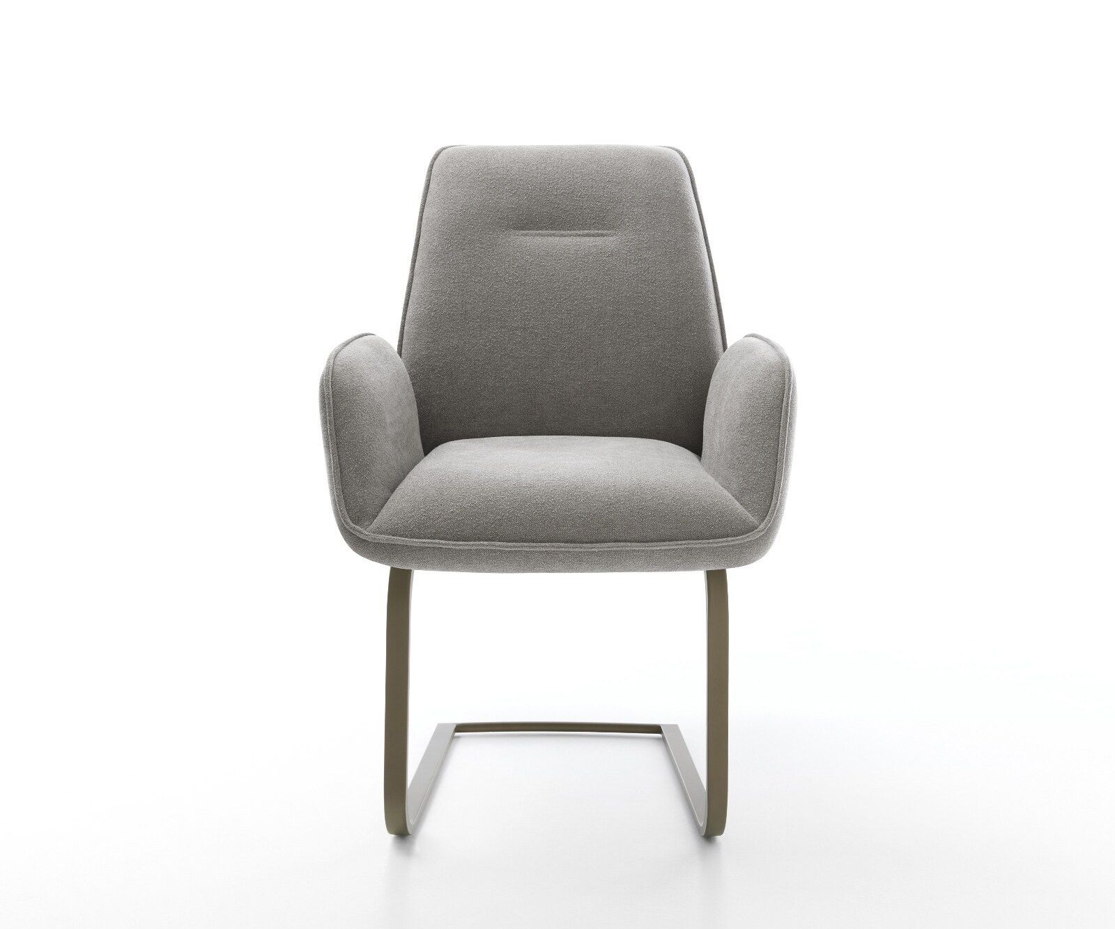 Cantilever Zoa-Flex tissu structuré doux gris pied cantilever plat aspect titane resorts ensachés 1