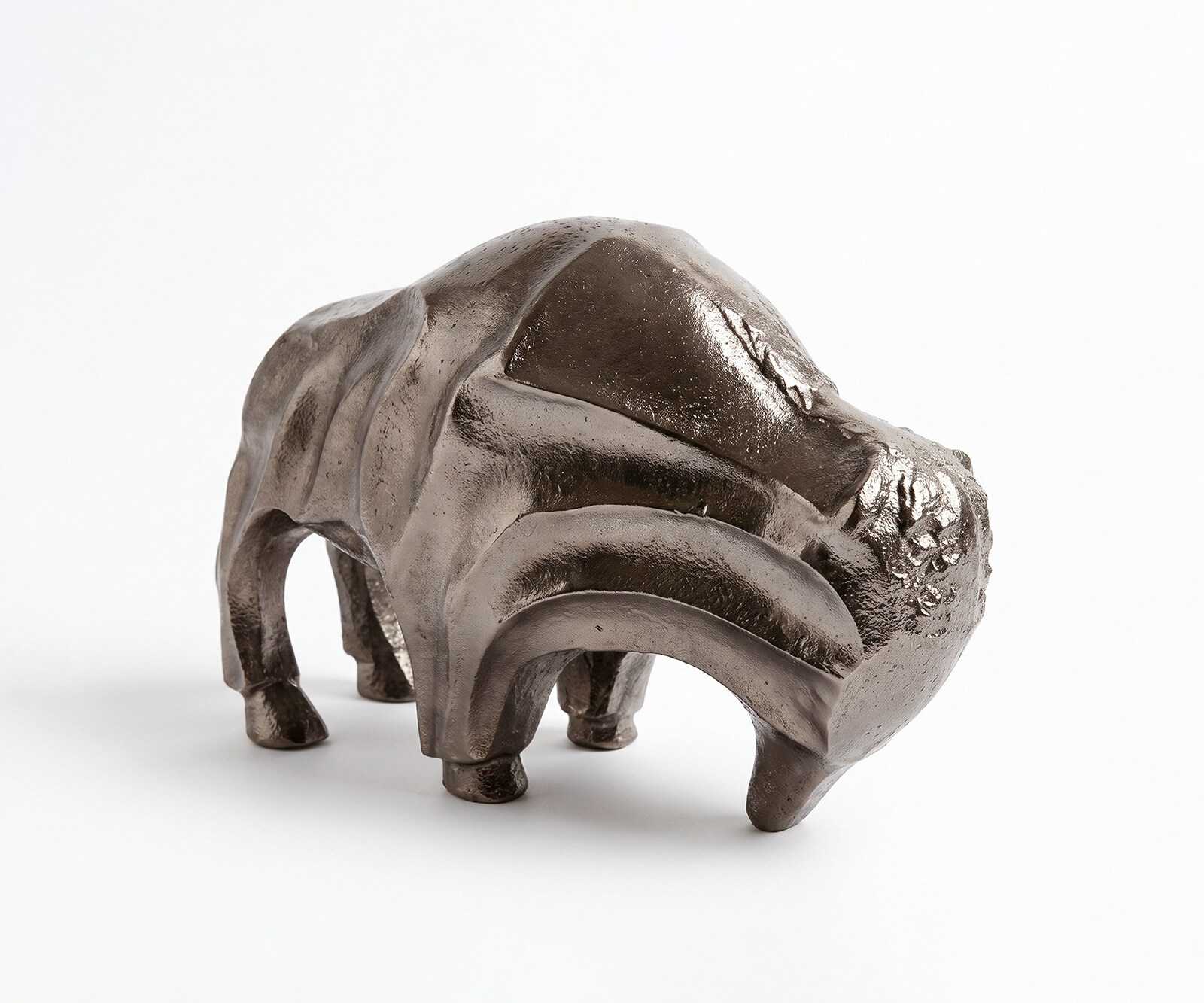 Figur Taurus B12 x T28 x H18 cm Aluminium Mokka Bronze Gegossen