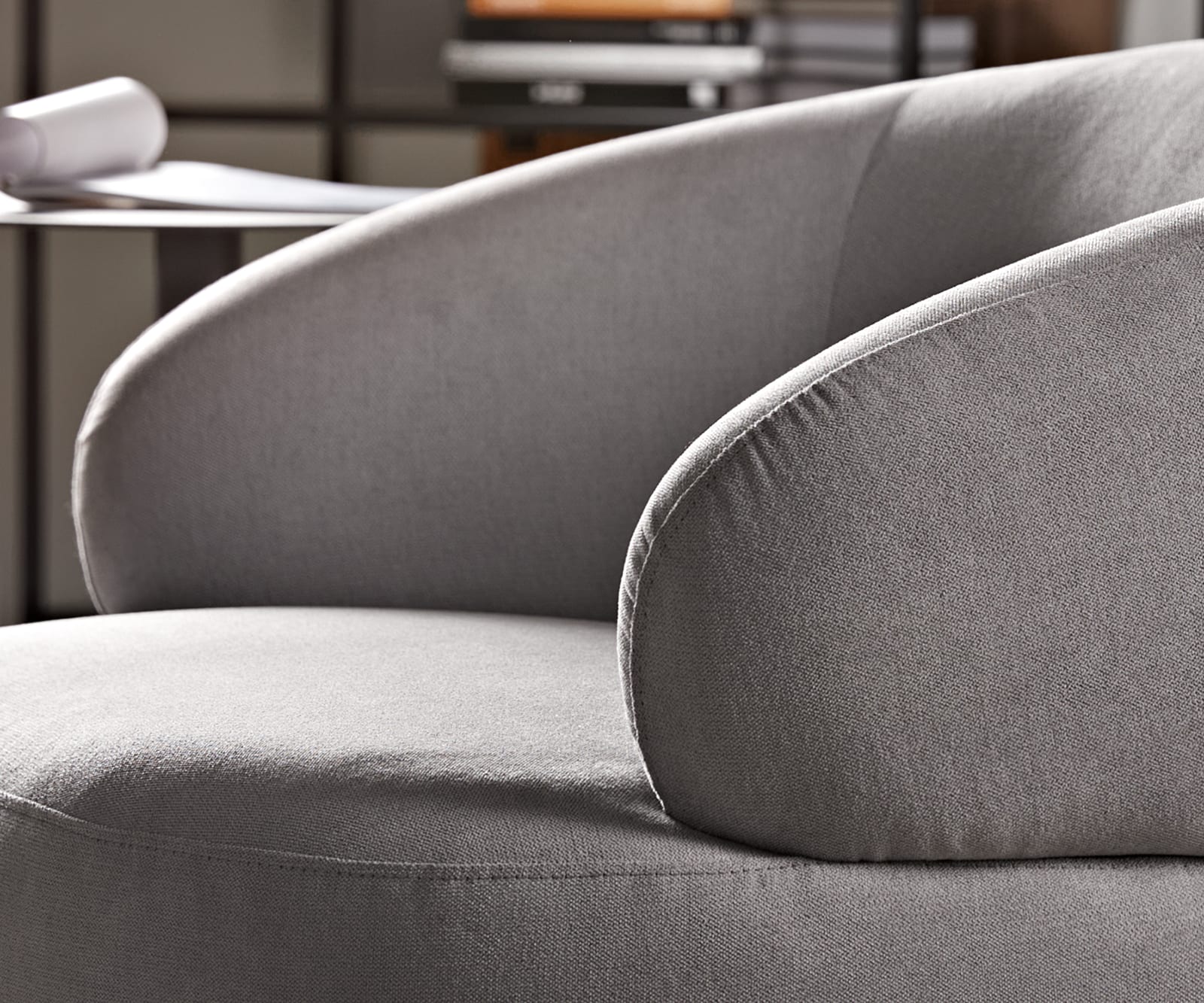 Loungesessel Nova 88x88 cm Mikrofaser Grau 8