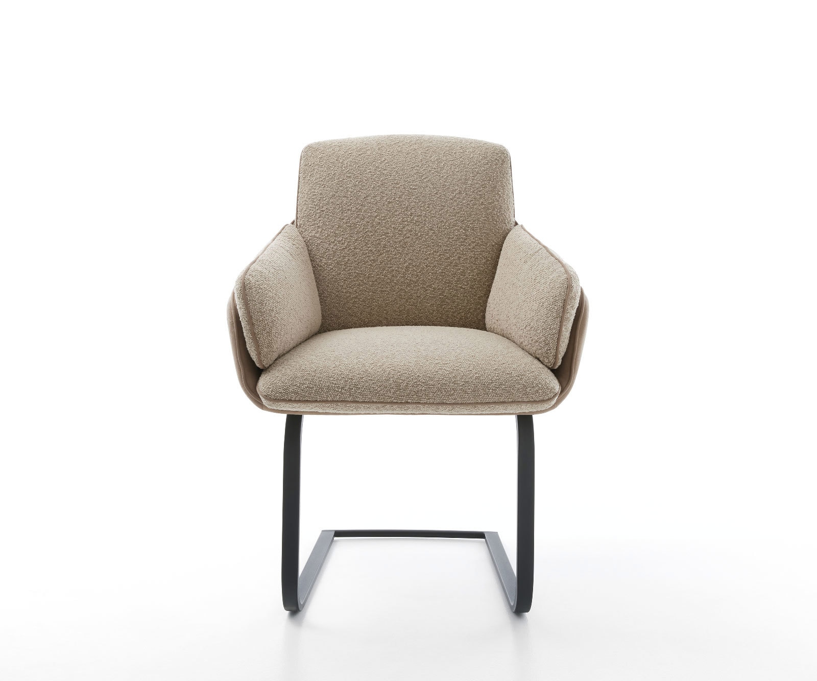 Freischwinger Luan-Flex mit Armlehnen Materialmix Schlamm Freischwinger flach Schwarz 1 Freischwinger Luan-Flex mit Armlehnen Materialmix Schlamm Freischwinger flach Schwarz 1