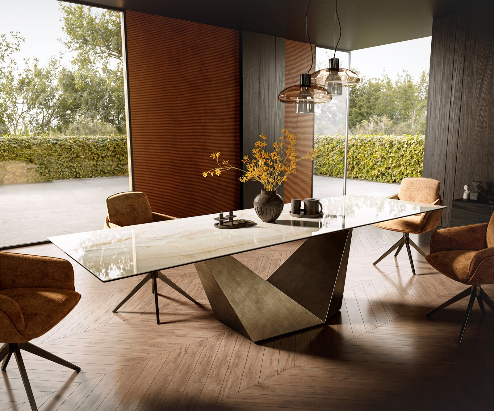 Esstisch Edge 300x100 Keramik Laminam® Onice Oro Prisma Metallic Gold 1 Esstisch Edge 300x100 Keramik Laminam® Onice Oro Prisma Metallic Gold 1