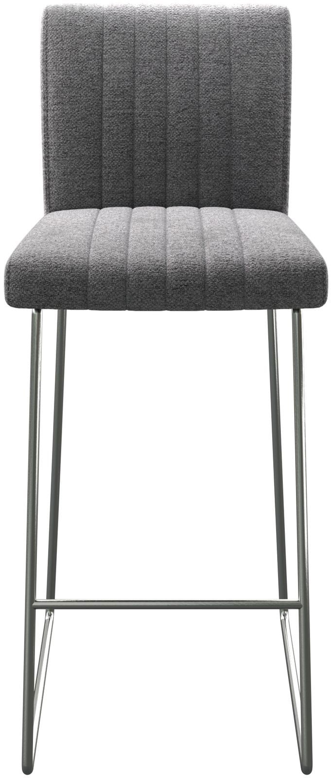 Barstuhl Luiga-Flex Strukturstoff Hellgrau Kufengestell Edelstahl 3 Barstuhl Luiga-Flex Strukturstoff Hellgrau Kufengestell Edelstahl 3