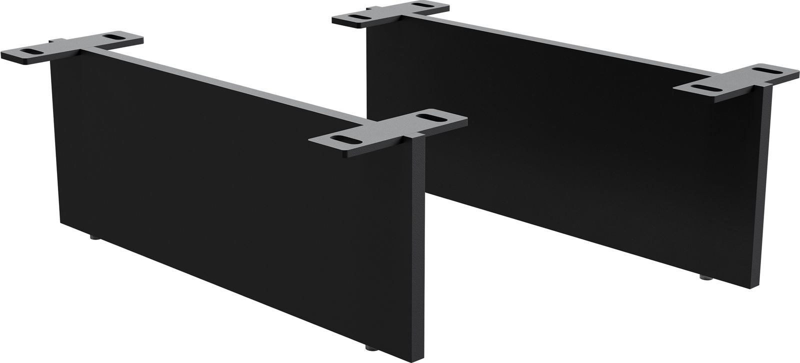 Fuß Schwebeoptik 15cm Metall Schwarz für Kastenmöbel der Tiefe 45 cm (2er Set)
