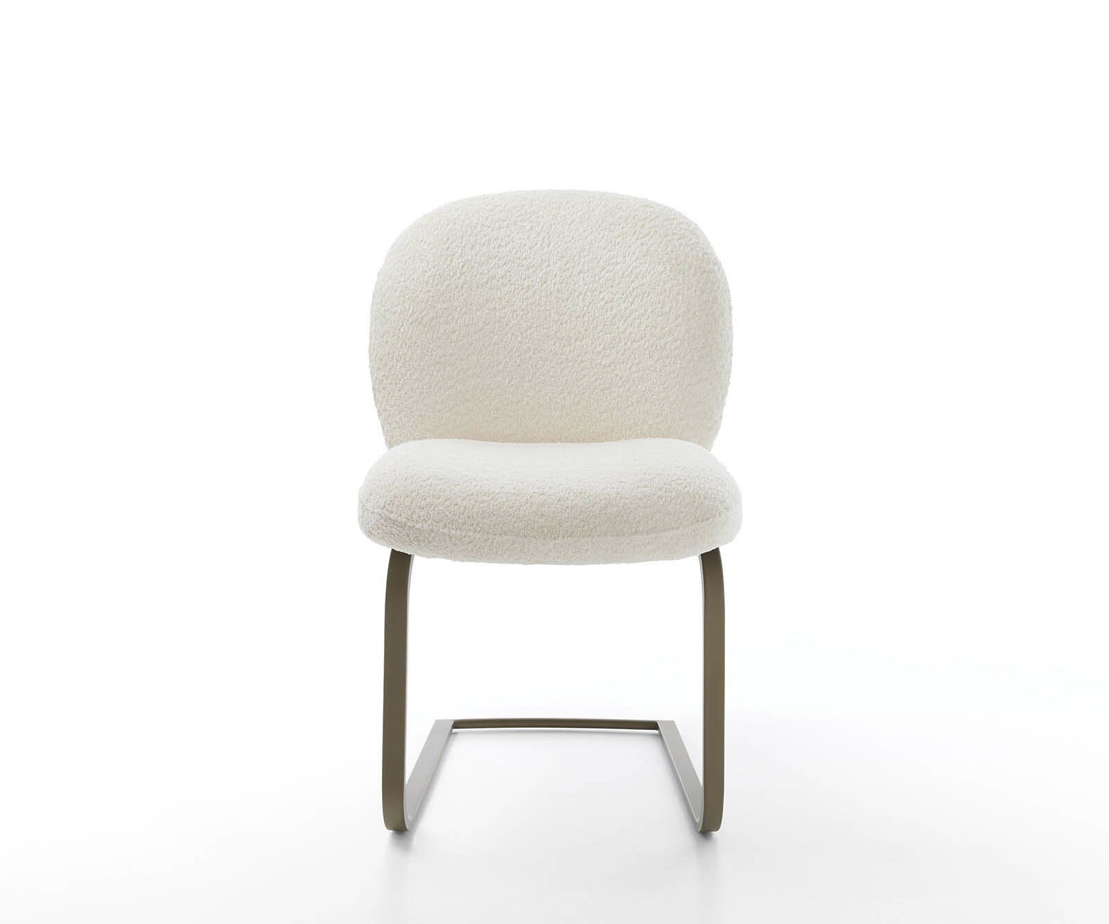 Cantilever Nube-Flex bouclé blanc pied cantilever plat aspect titane ressorts ensachés 2