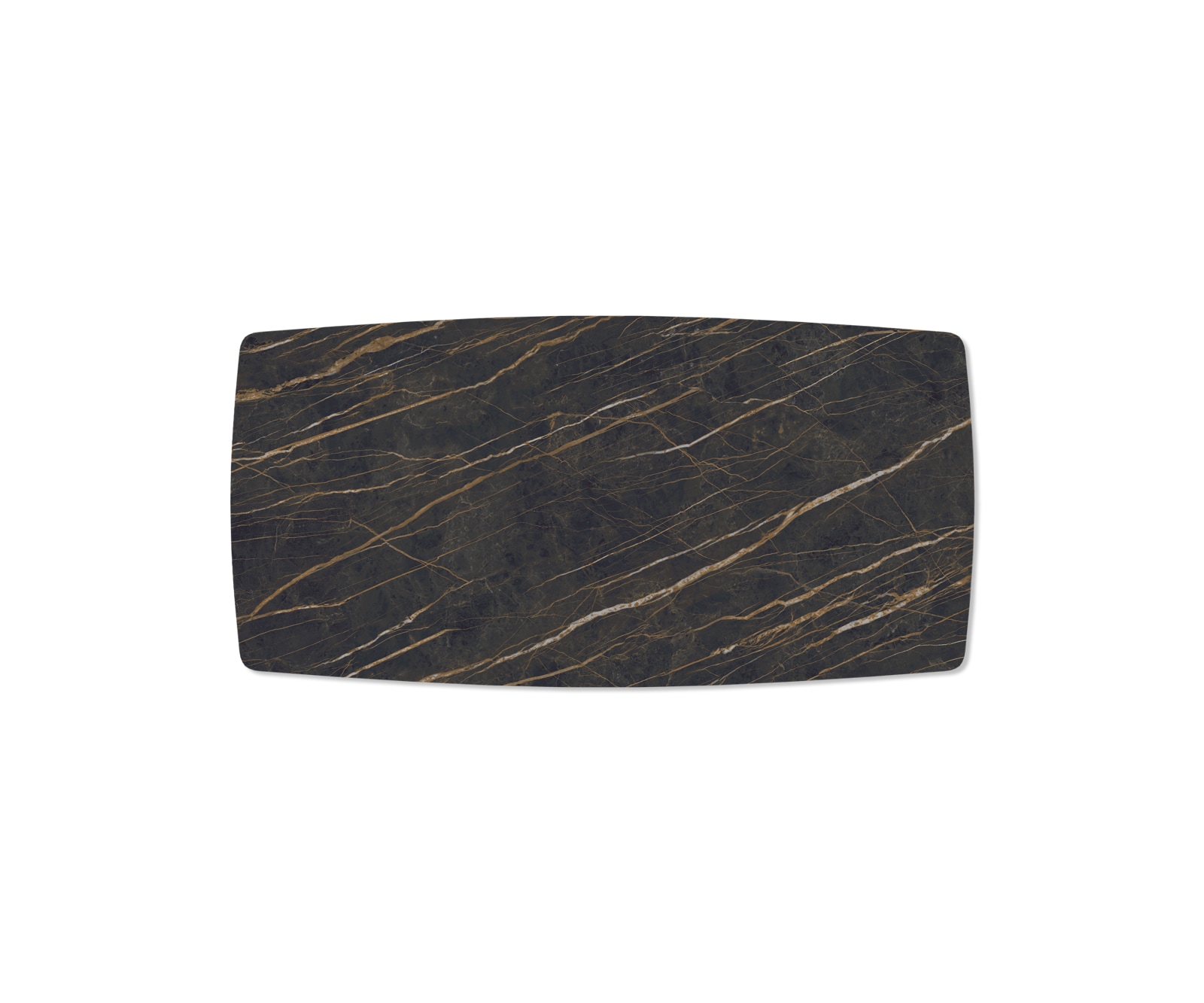 Table-à-manger Edge forme Boot 200x100cm Laminam® céramique marron pieds milieu acier plat noir 3 Table-à-manger Edge forme Boot 200x100cm Laminam® céramique marron pieds milieu acier plat noir 3