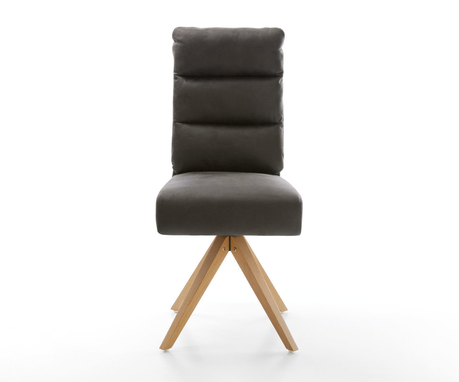 Esszimmerstuhl Pela-Flex Mikrofaser Anthrazit Vintage Holzgestell kantig Natur Taschenfederkern 1 Esszimmerstuhl Pela-Flex Mikrofaser Anthrazit Vintage Holzgestell kantig Natur Taschenfederkern 1