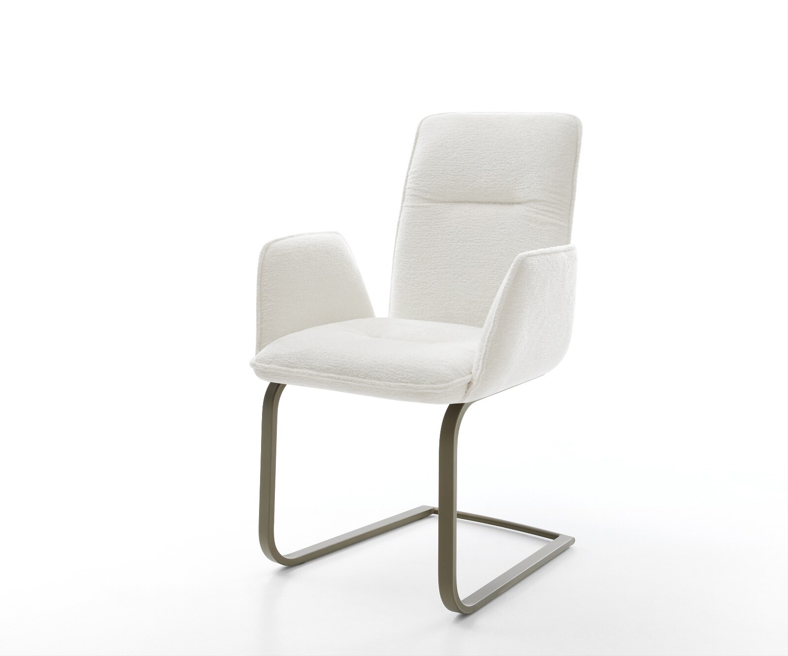 Freischwinger Vinja-Flex Bouclé Soft Beige Freischwinger flach Effektfinish Titan