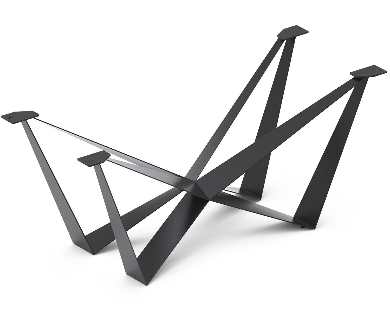 Cadre-de-table Spider Métal finition effet Titan Big Plateaux de table à partir de 200 cm 3