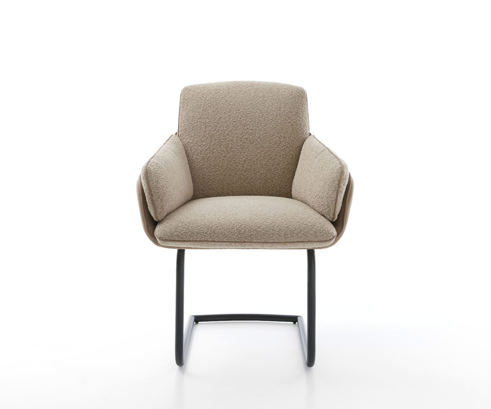 Freischwinger Luan-Flex mit Armlehnen Materialmix Schlamm Freischwinger rund Schwarz 1 Freischwinger Luan-Flex mit Armlehnen Materialmix Schlamm Freischwinger rund Schwarz 1