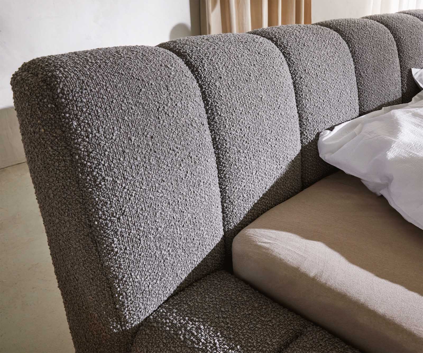 Polsterbettgestell Cutio 180x200 cm Bouclé Silbergrau 5 Polsterbettgestell Cutio 180x200 cm Bouclé Silbergrau 5