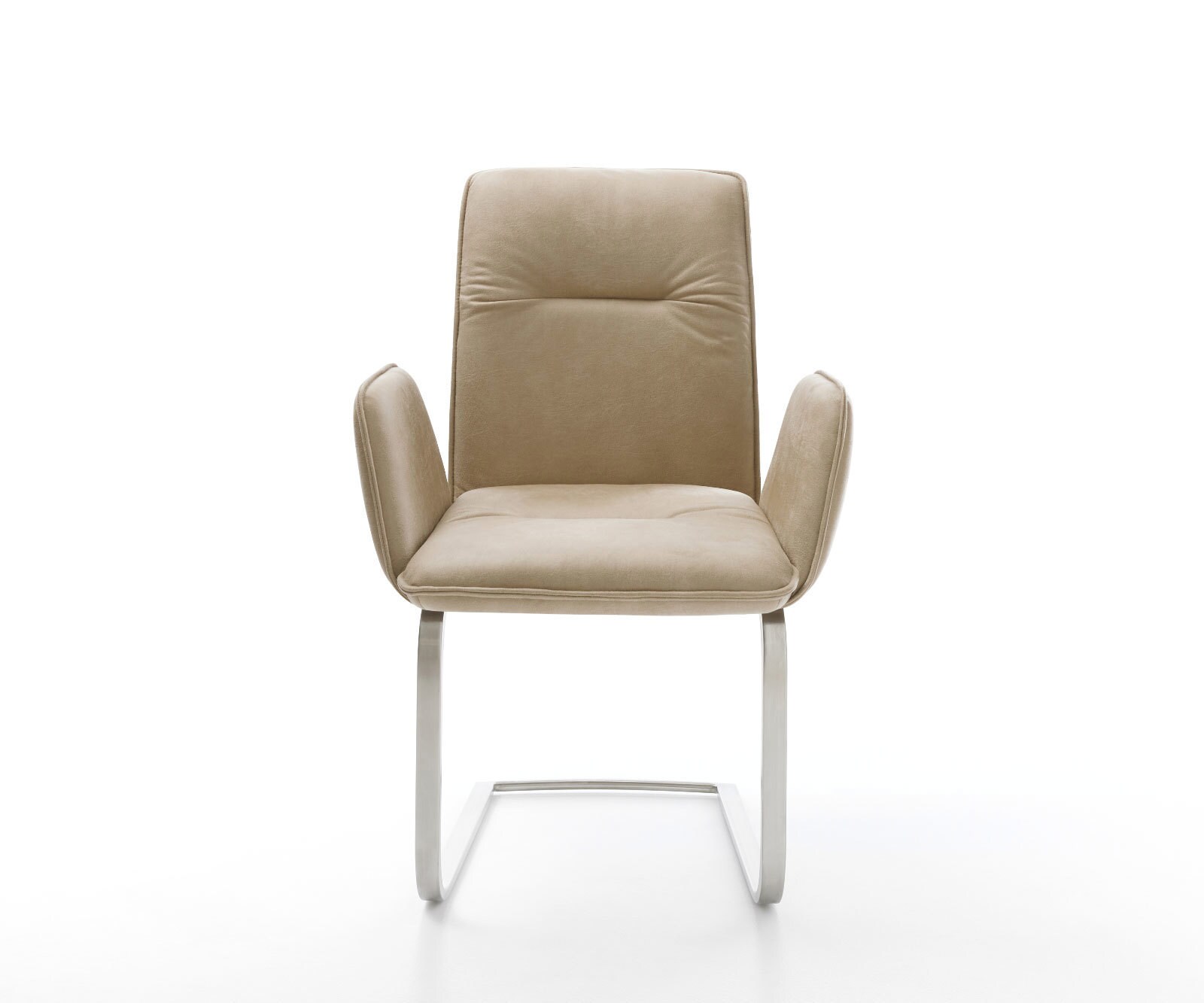 Freischwinger Vinja-Flex Mikrofaser Beige Vintage Freischwinger flach Edelstahl 1 Freischwinger Vinja-Flex Mikrofaser Beige Vintage Freischwinger flach Edelstahl 1