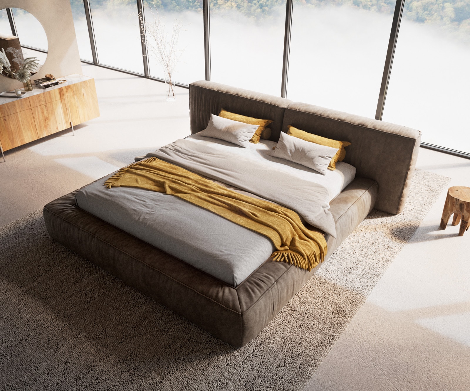 Polsterbettgestell Coperti 180x200 cm Mikrofaser Taupe Vintage 1 Polsterbettgestell Coperti 180x200 cm Mikrofaser Taupe Vintage 1