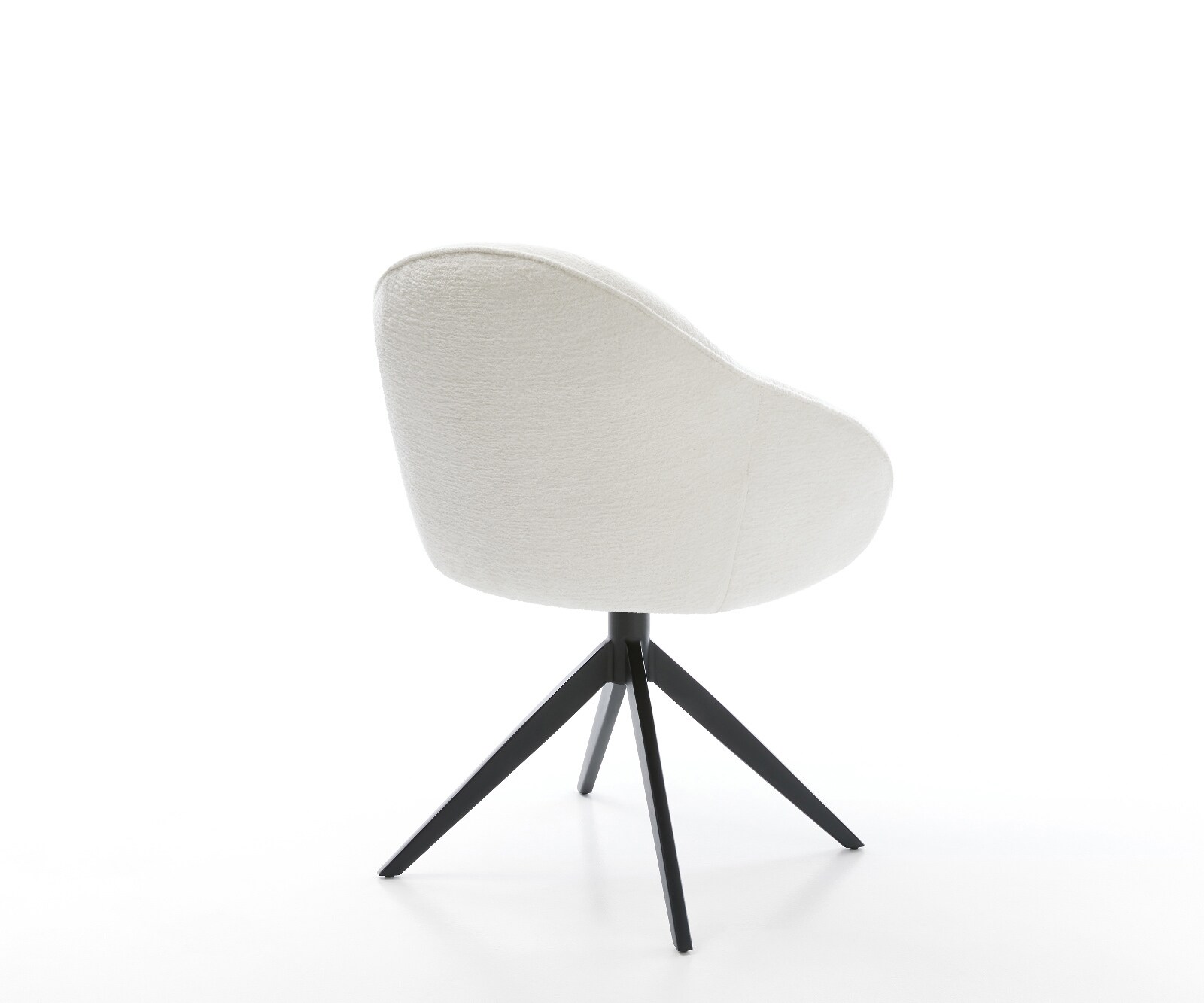 Drehstuhl Gaio-Flex Bouclé Soft Beige Kreuzgestell breit Schwarz 360° drehbar Wippfunktion 5
